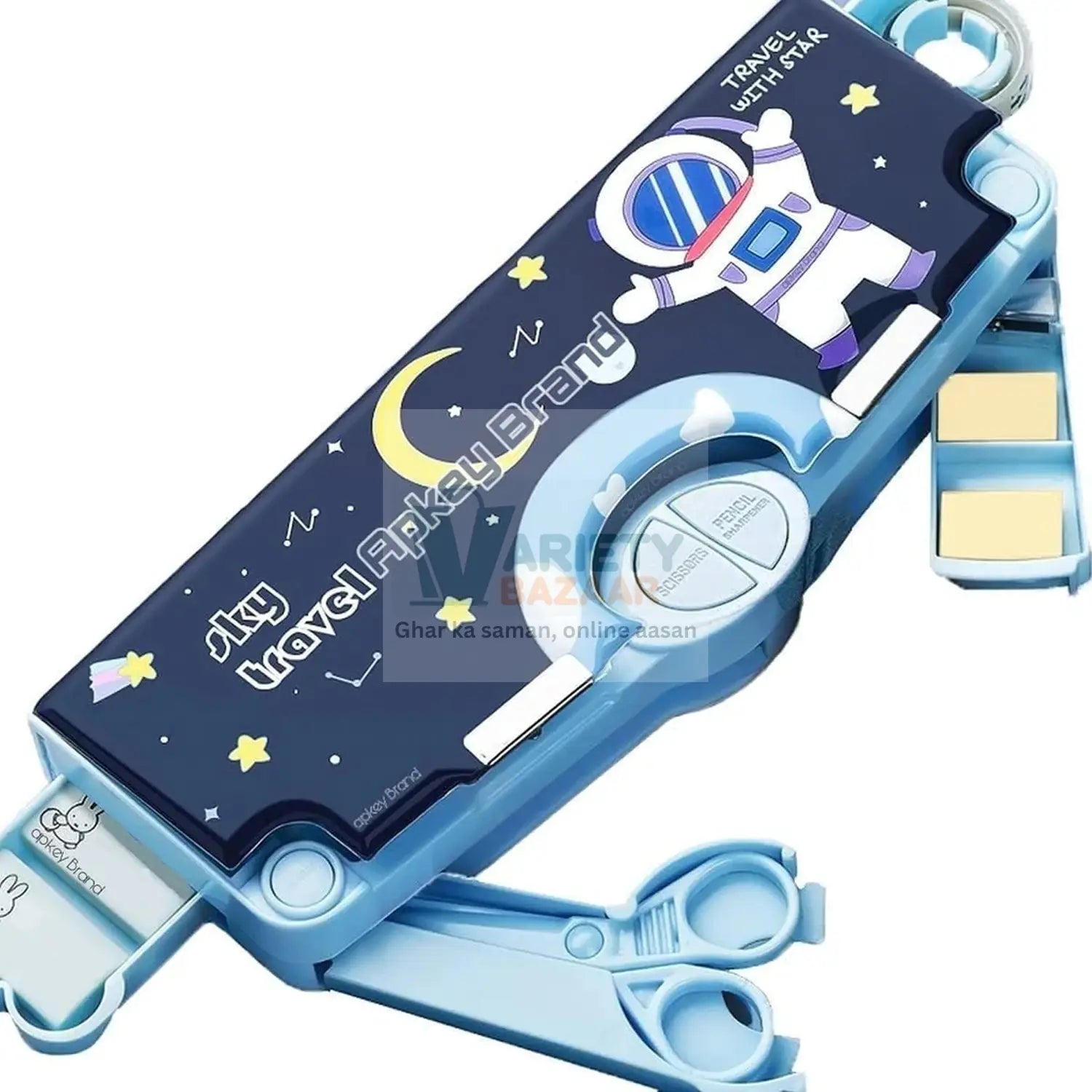 0052 Multifunctional Pencil Box for Kids, Space Pencil Box For Boys, Kids Pencil Box for Boys & Girls, Magnetic Pencil Box for Boys, Pop up Pencil Box, Space Theme Return Gifts for Kids (Space Pencil Box) Travel Sahayak