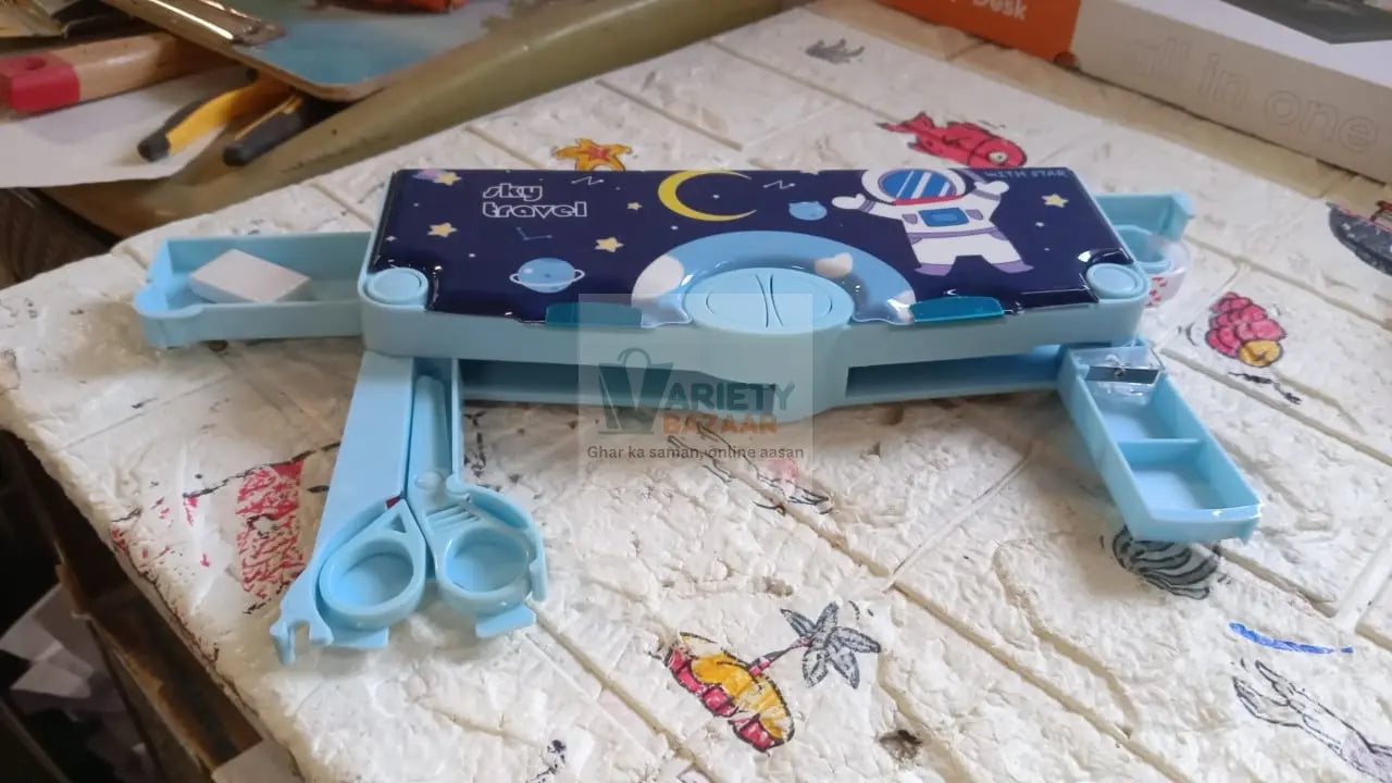 0052 Multifunctional Pencil Box for Kids, Space Pencil Box For Boys, Kids Pencil Box for Boys & Girls, Magnetic Pencil Box for Boys, Pop up Pencil Box, Space Theme Return Gifts for Kids (Space Pencil Box) Travel Sahayak