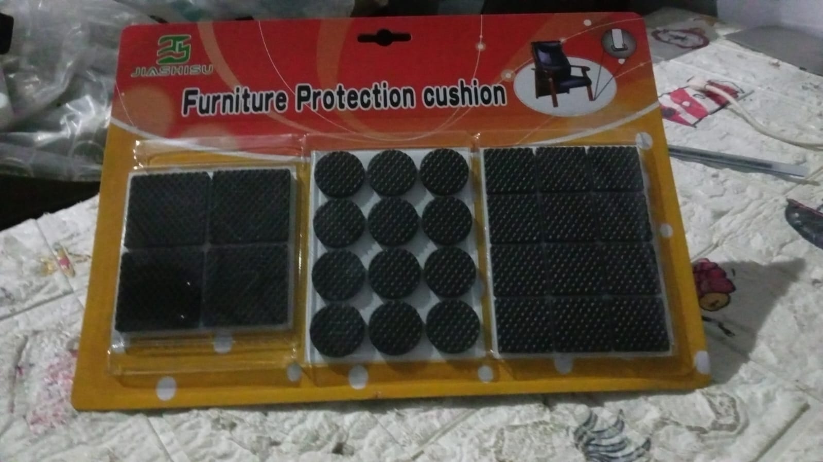 9066 28 pc Rubber furniture Pads Self Sticking Non Slip Furniture Noise Insulation Pads Travel Sahayak