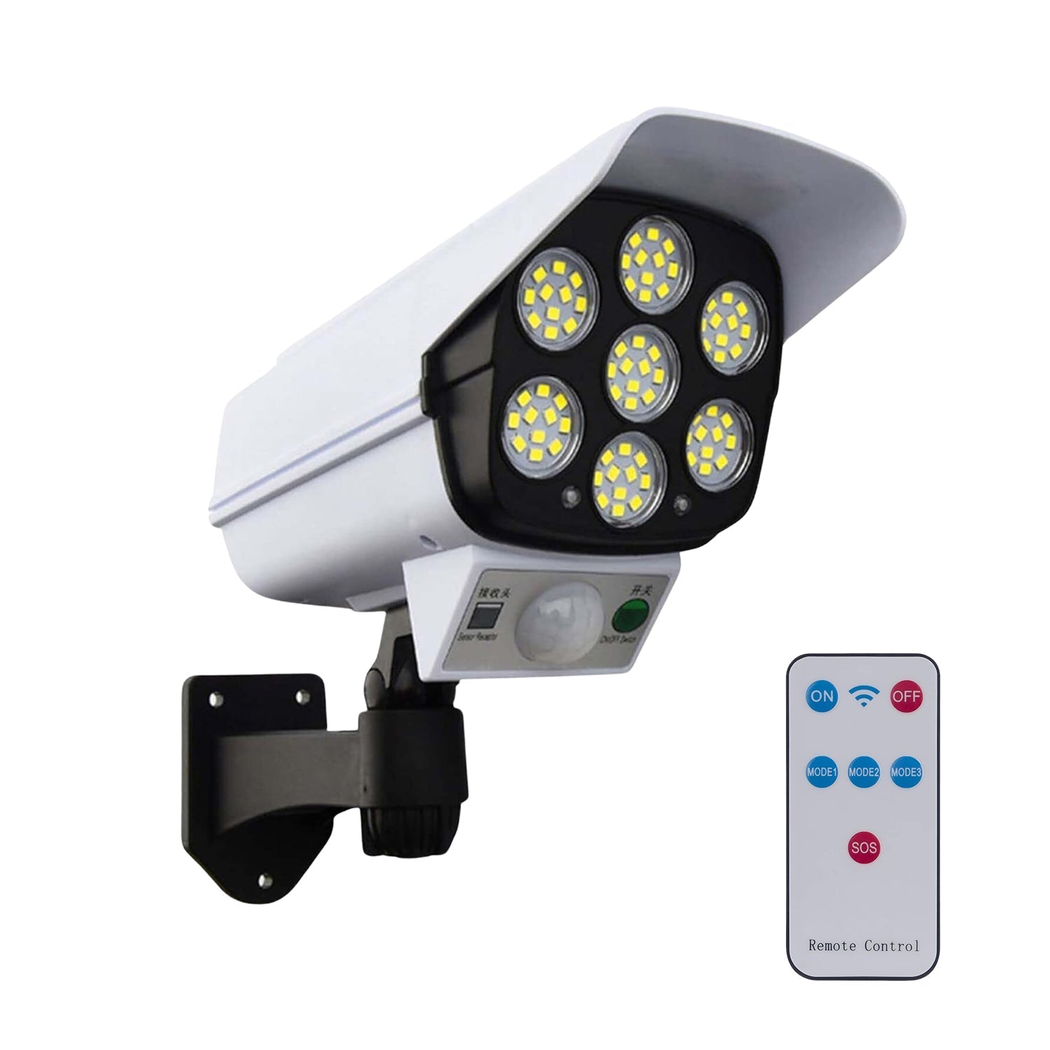 Solar Light Outdoor Motion Sensor Security Camera Shaped Dummy Wall Lamp (1 Pc) Variety Bazaar