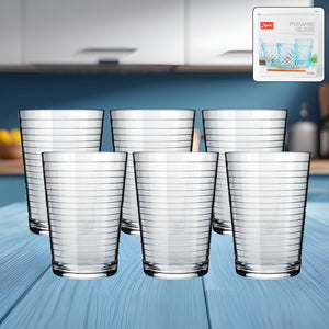 Apex Pyramid Ringo Plastic Glass – 300ml Approx | Durable, Crystal-Clear Tumbler Variety Bazaar