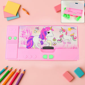 Multi Purpose Gadget Jumbo Pencil Box Compass With Calculator Jumbo 2 Side Slot Geometry Box Compass Use School , Traveling & Studio Variety Bazaar