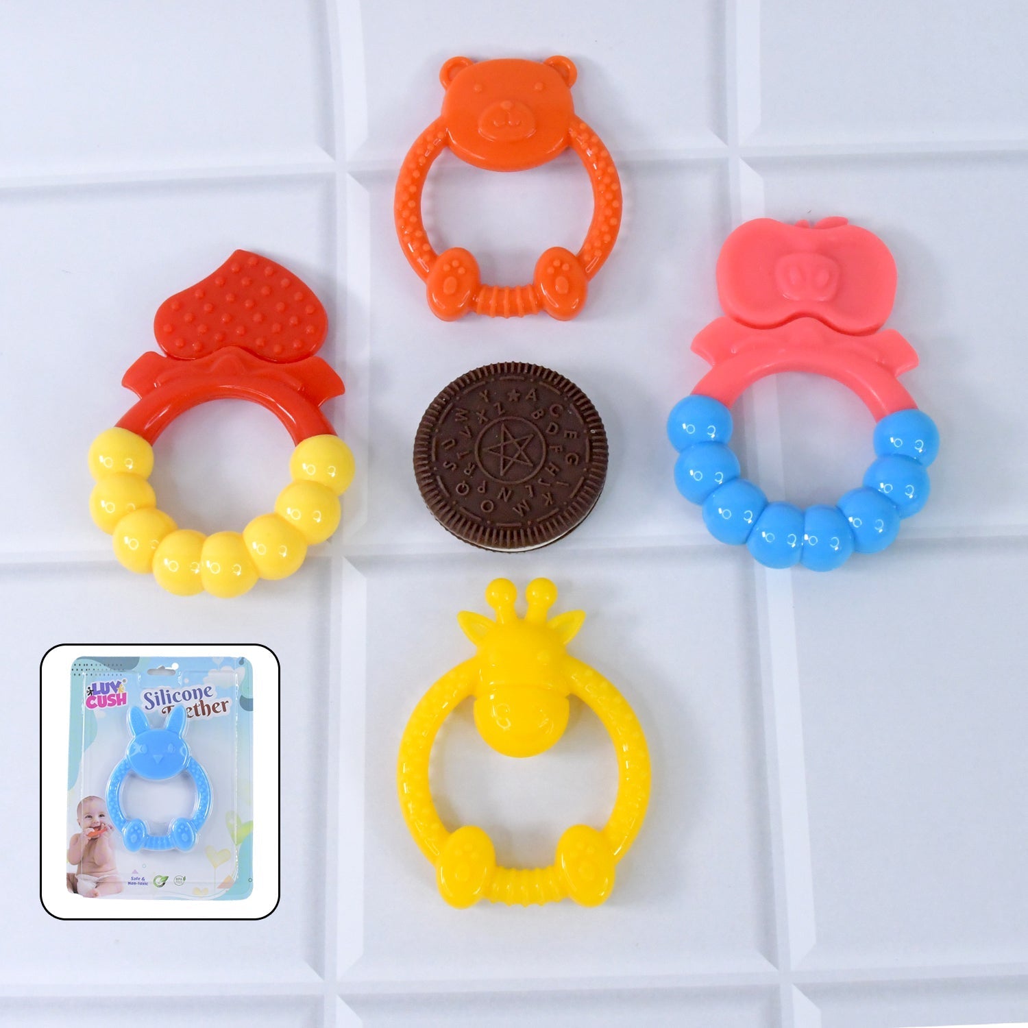 Silicone Baby Teething Toys (1 Pc / Mix Design) Variety Bazaar