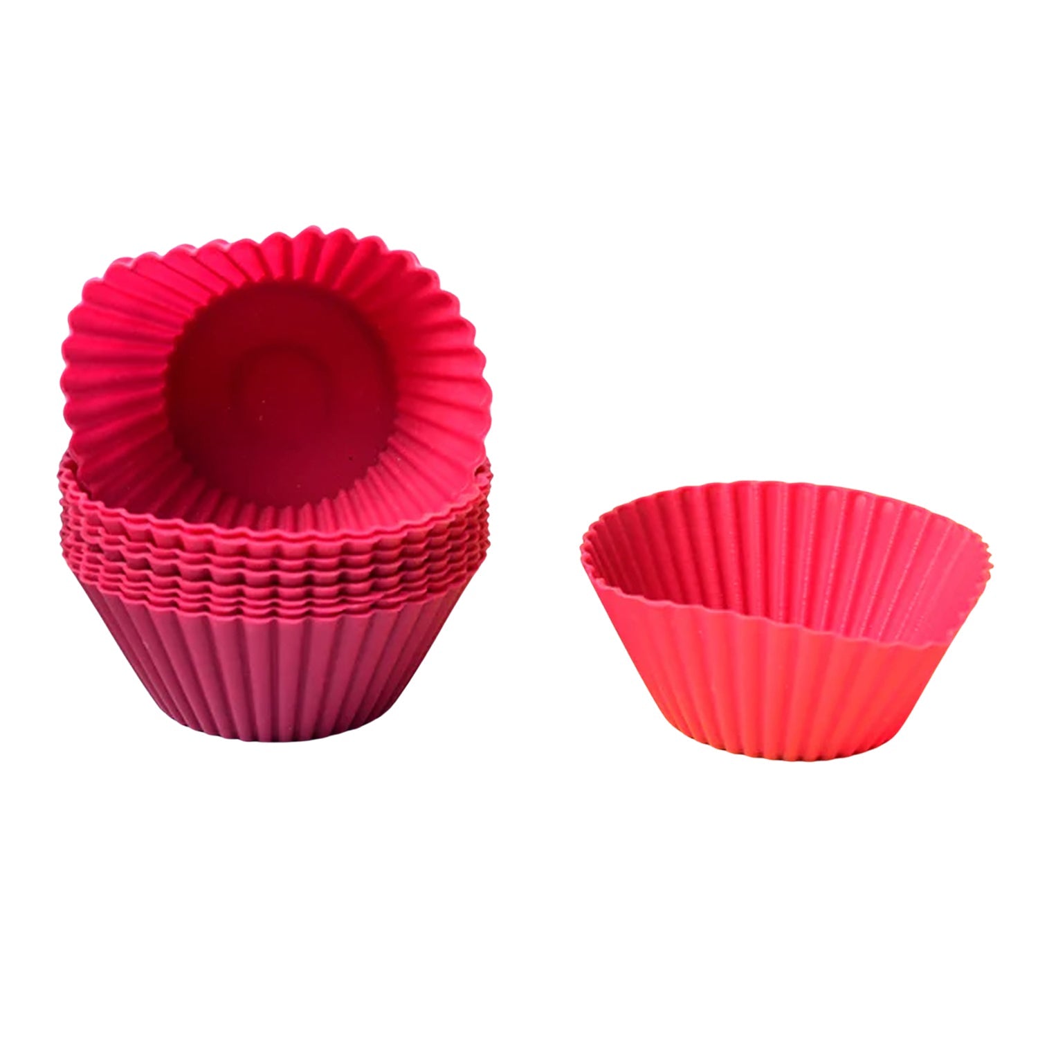 Silicone Cup Cake Mould (10 Pcs Set) Variety Bazaar