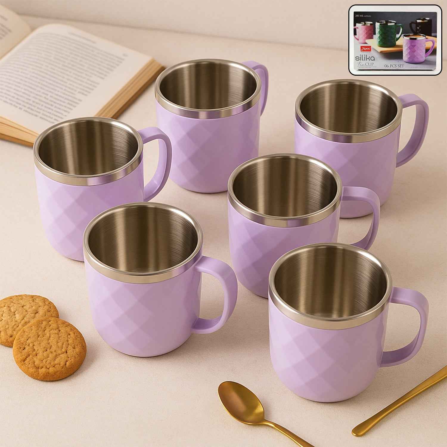 Apex Silika Approx 200 ml Tea Cup (6 Pc)