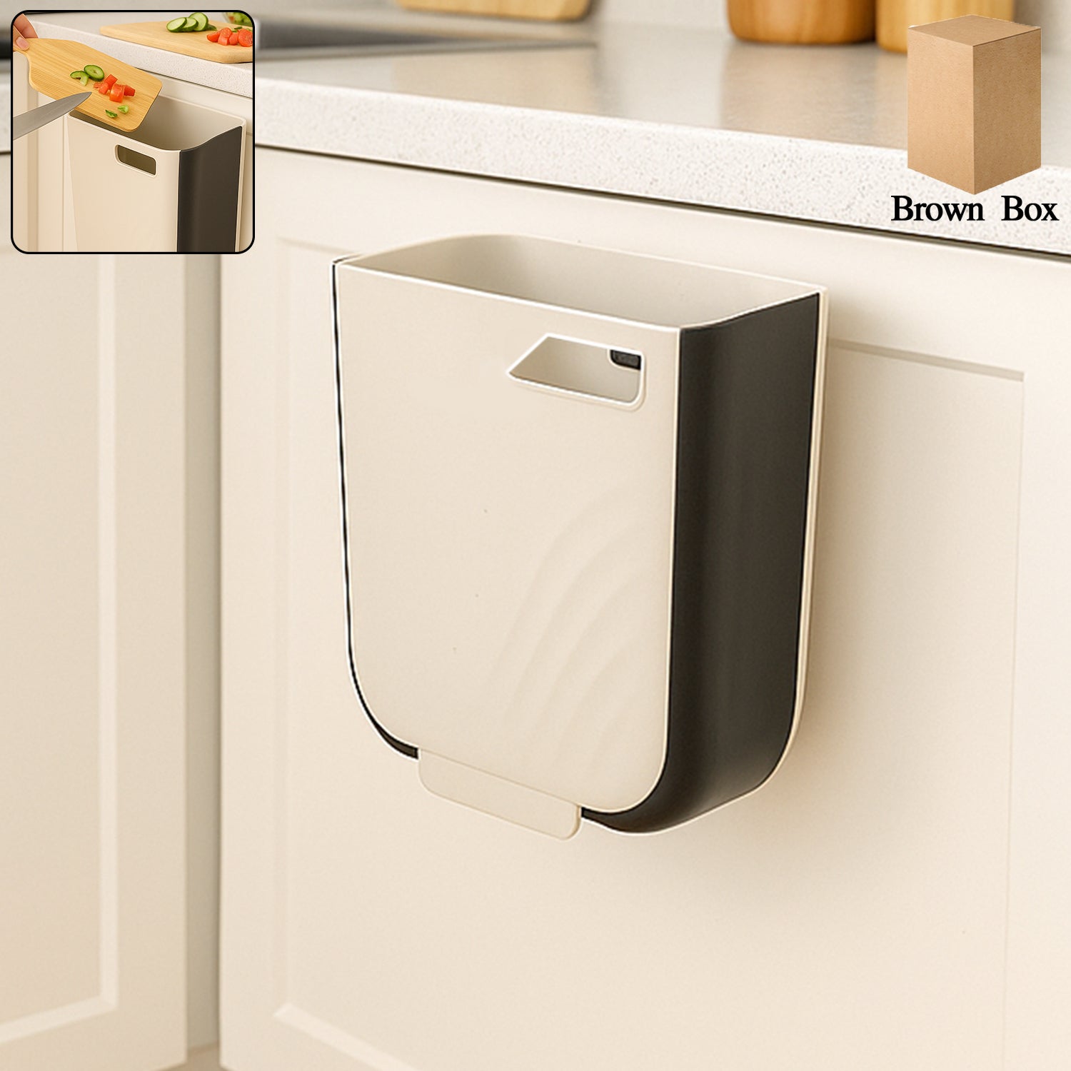 Portable Collapsible Hanging Trash Can for Kitchen & Car Variety Bazaar