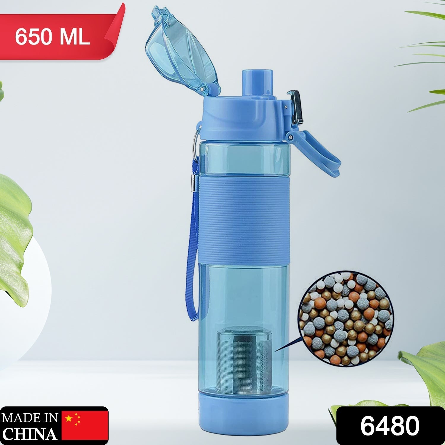 Alkaline Water Bottle, with Food Grade Plastic, Stylish and Portable (Particulates not included) Variety Bazaar