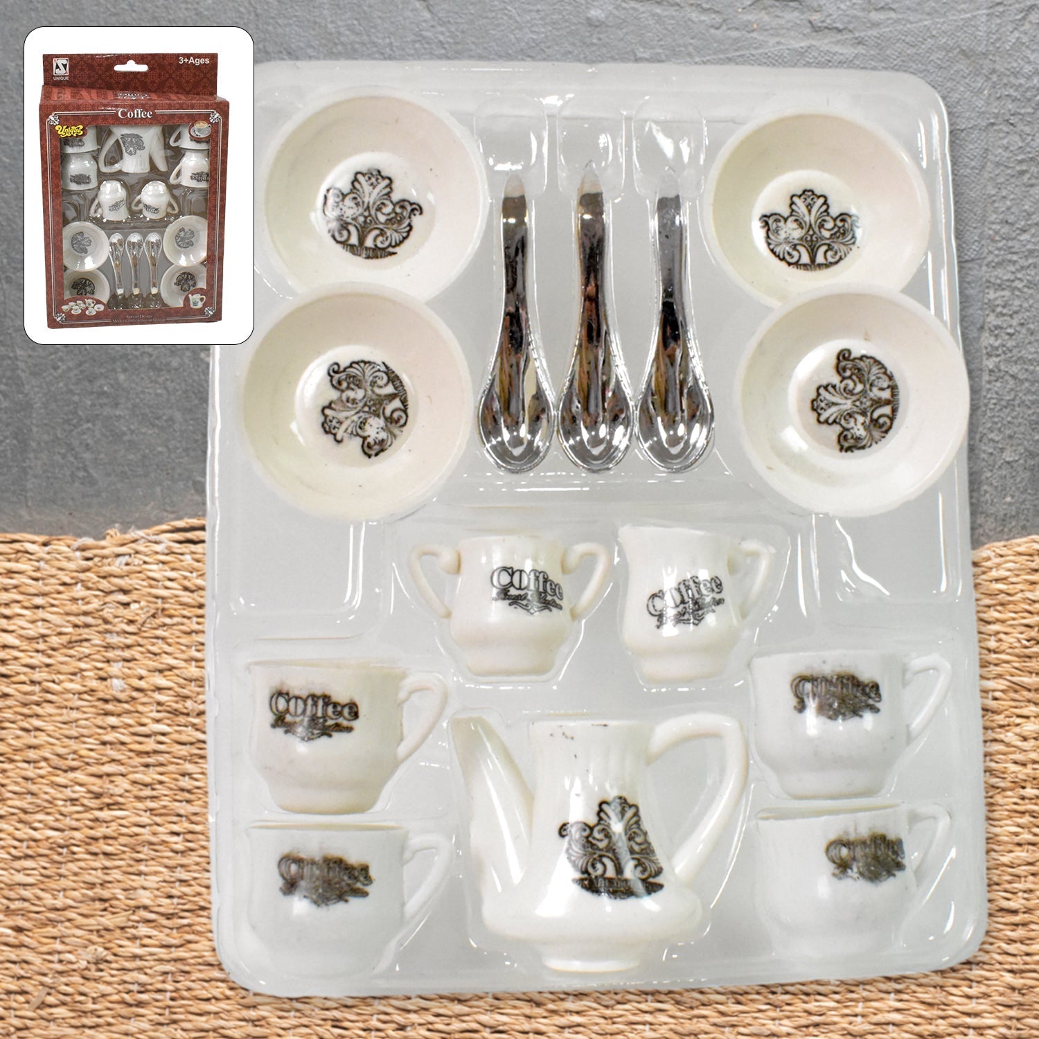 Tickles Tea toy Set | Coffee Kitchen Plastic Set Toy for Kids, Boys & Girls (14 Pcs / Mix Size & Design) Variety Bazaar