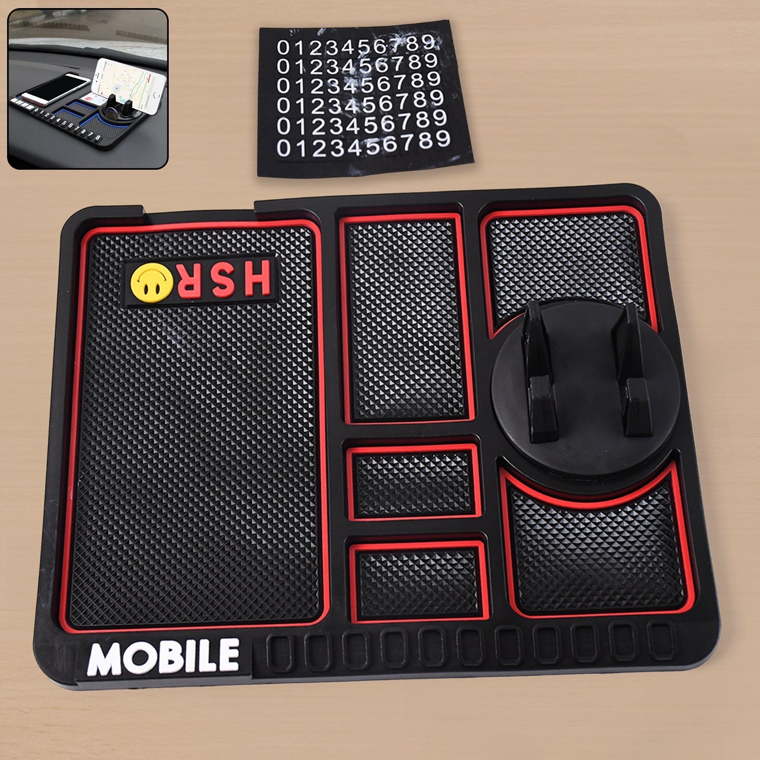 Car Dashboard Mat & Mobile Phone Holder Mount Variety Bazaar