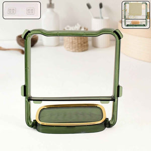 2-in-1 Self-Adhesive Towel Hanger & Soap Holder Stand (1 Pc)