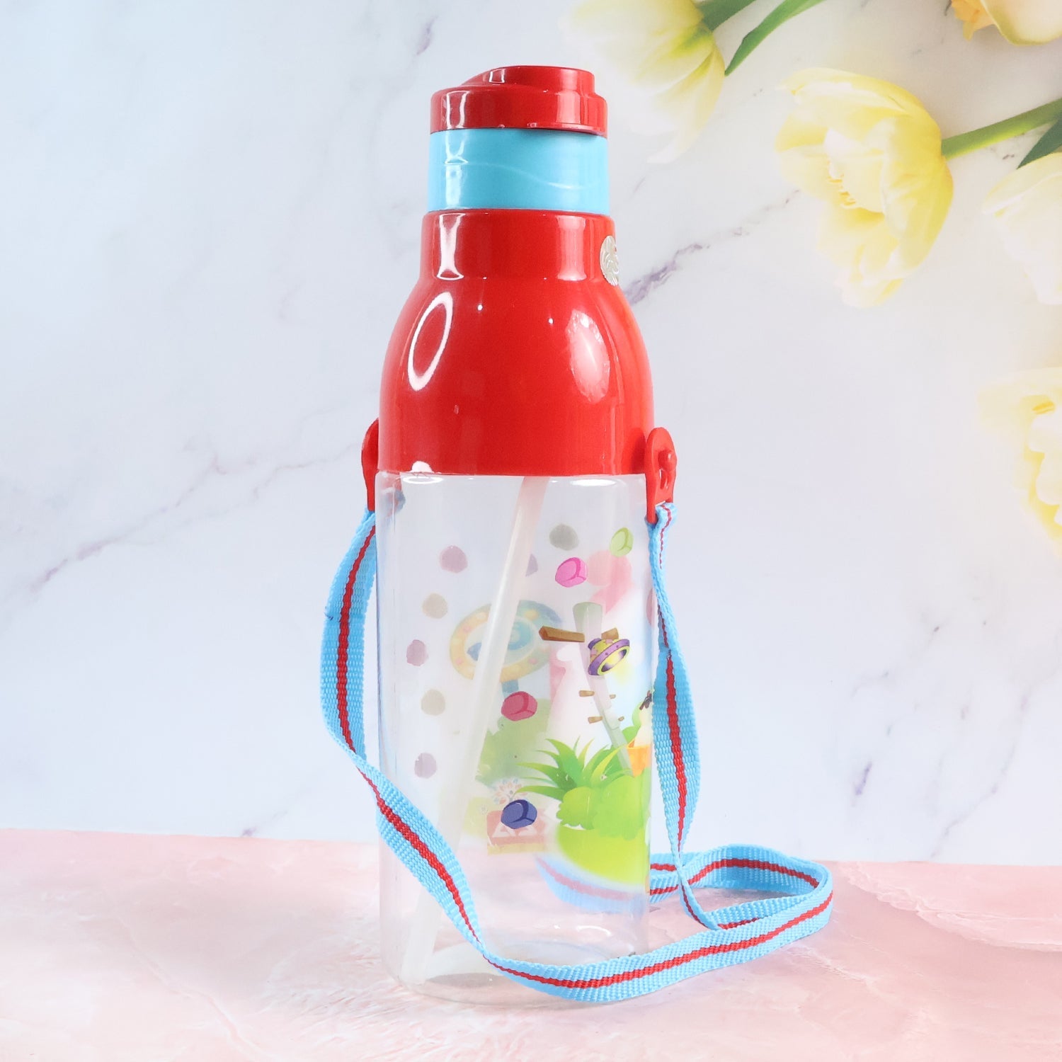 900ml Insulated Water Bottle with Dori & Straw: Leakproof, BPA-Free, Sports Bottle Variety Bazaar