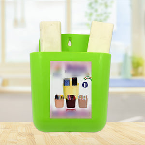 2-Section Multipurpose Wall Holder – Mobile, Remote & Makeup Brush Storage (1 Pc) Variety Bazaar