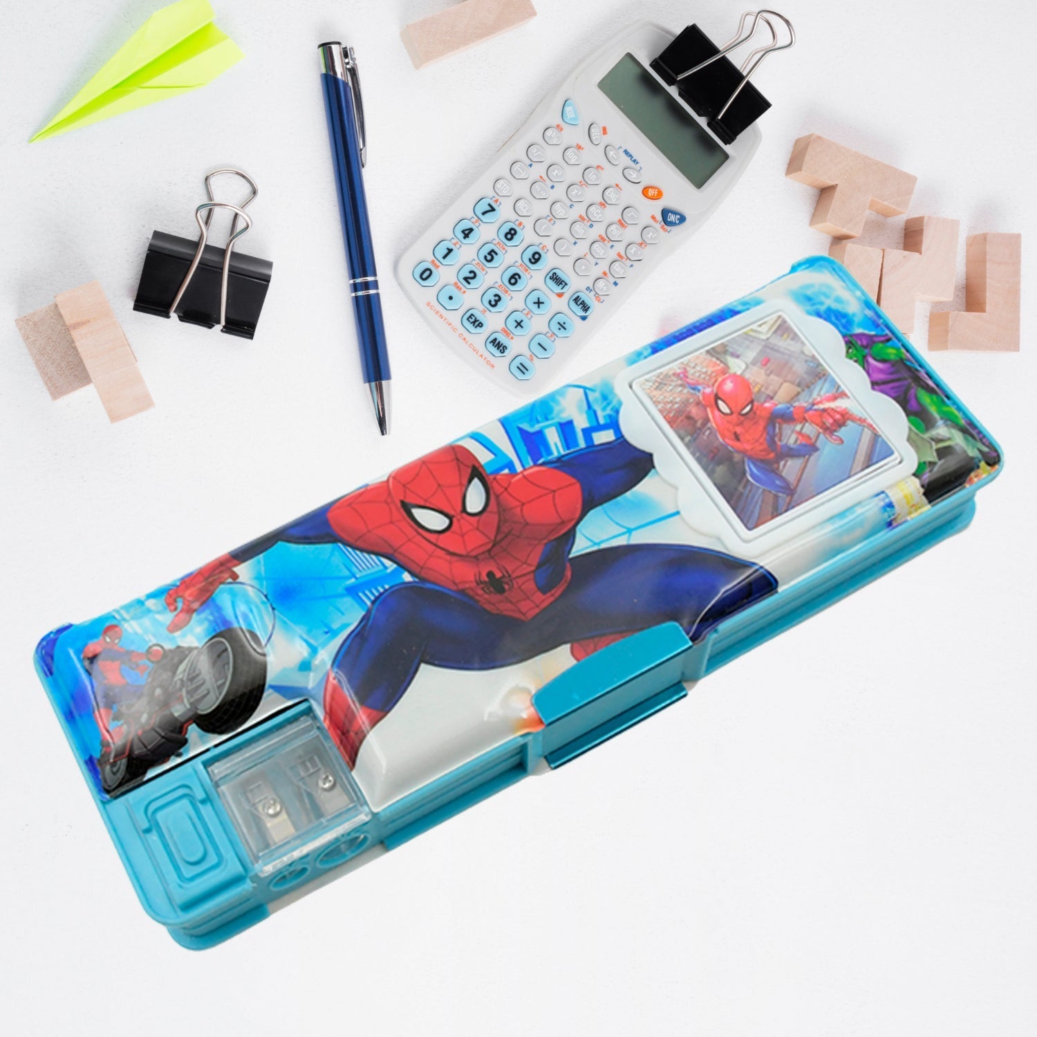 Cartoon Multi-functional Geometry Box with Calculator & Double Sharpener Variety Bazaar