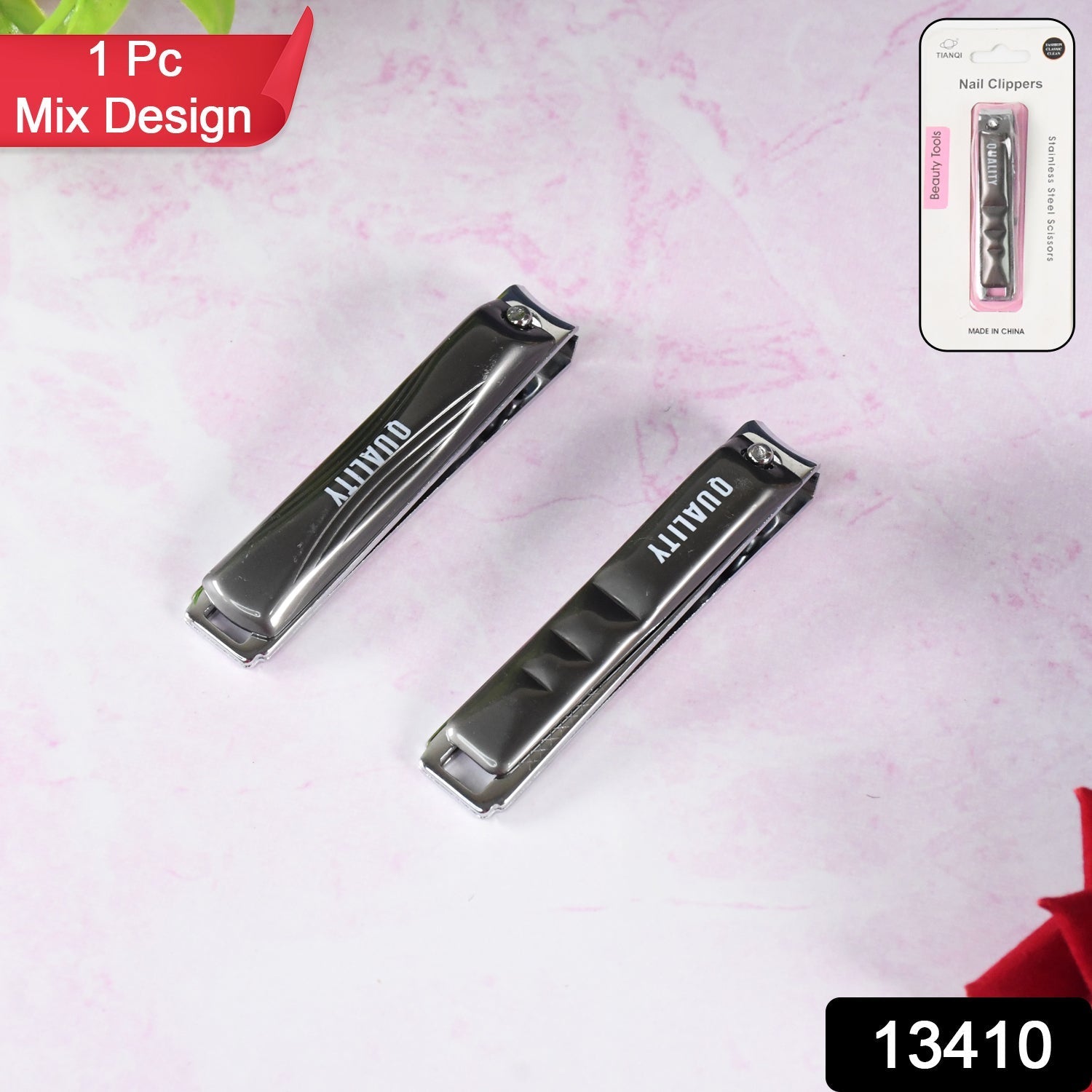 Stainless Steel Folding Portable Large Nail Clippers with Nail File (1 Pc) Variety Bazaar