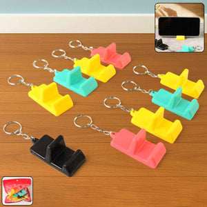 Plastic 2-in-1 Mobile Stand Keychain (9 Pc)