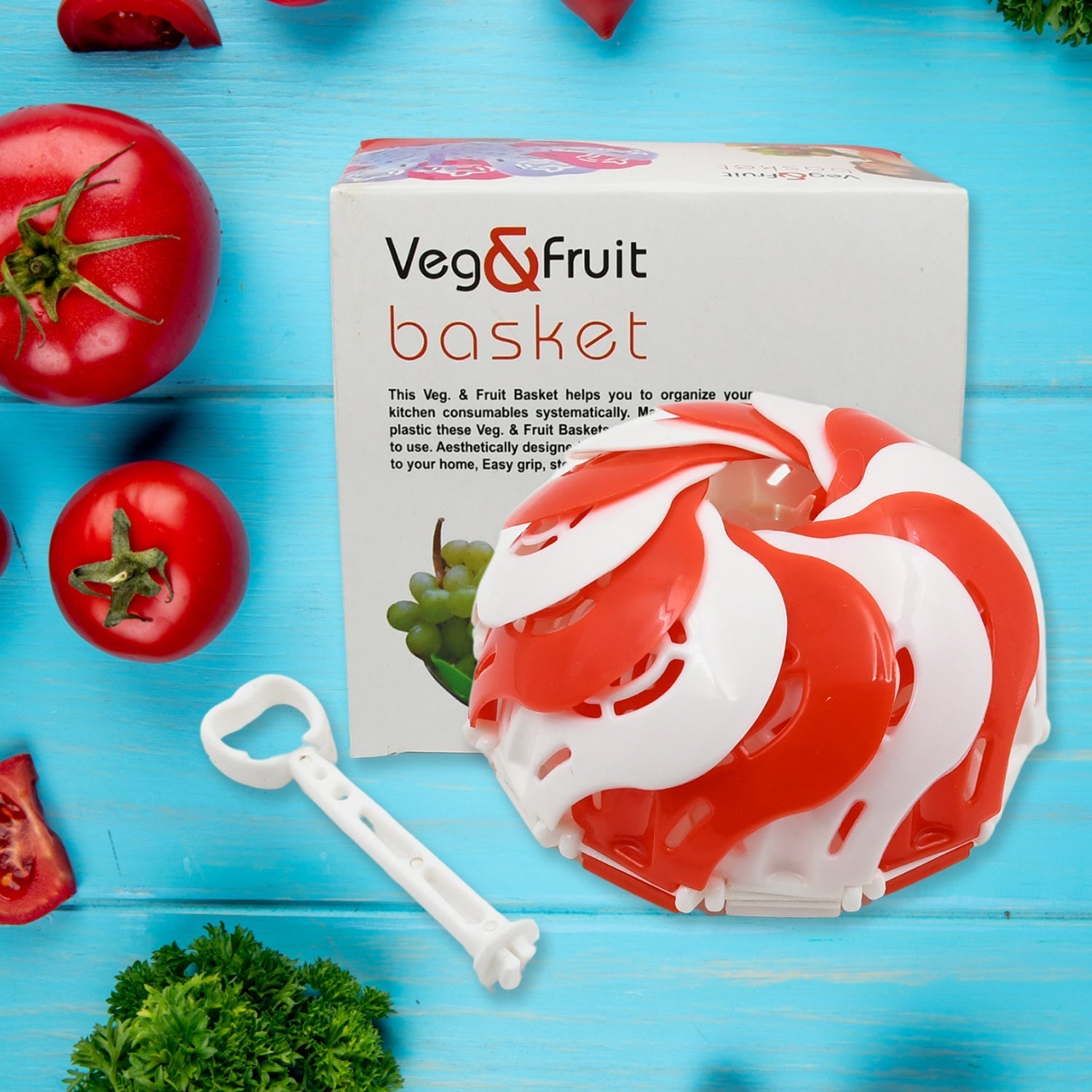 Folding Fruit Basket with Hanging Stand – Lotus Shape Tray for Fruits & Vegetables (1 Pc) Variety Bazaar