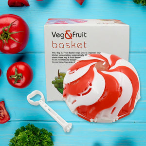 Folding Fruit Basket with Hanging Stand – Lotus Shape Tray for Fruits & Vegetables (1 Pc) Variety Bazaar