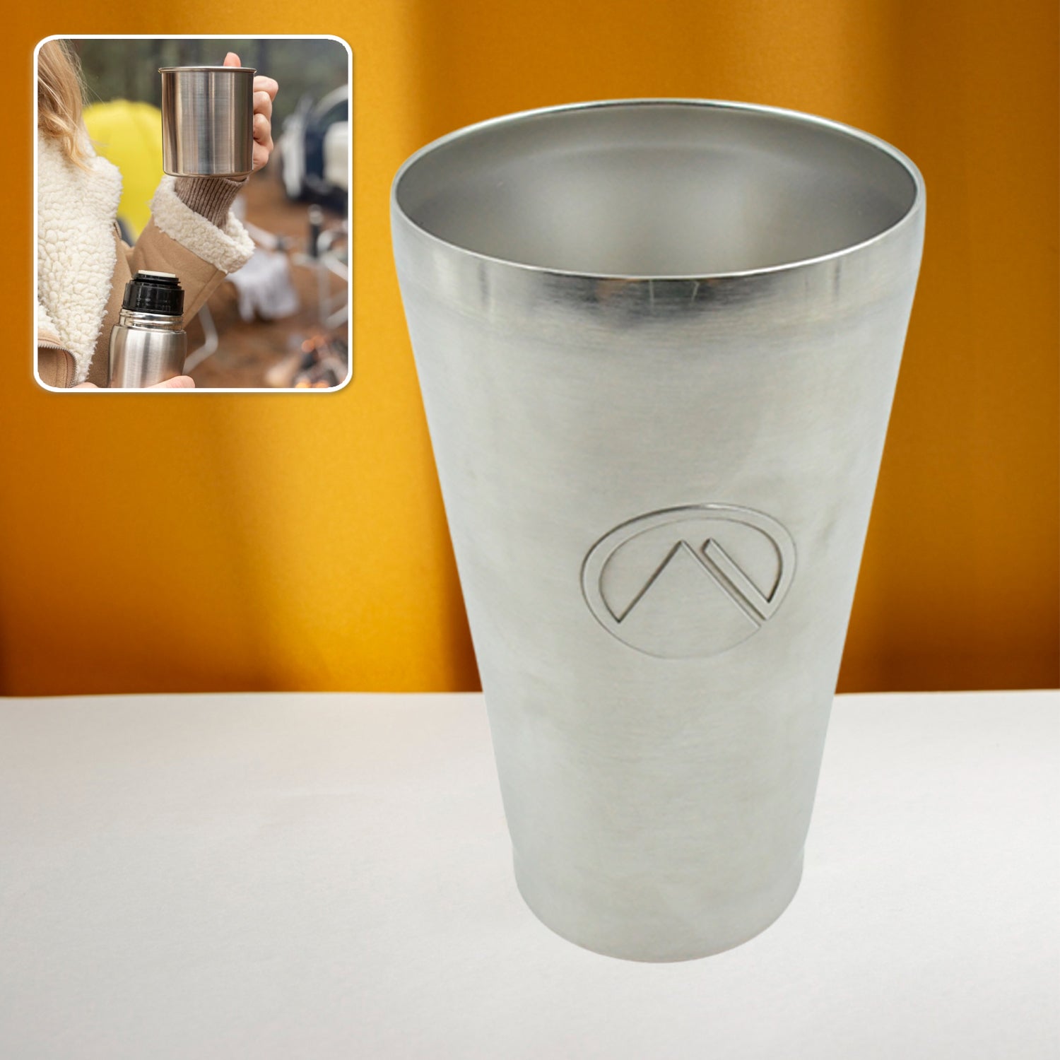 Stainless Steel Vacuum Insulated Travel Mug – Unbreakable Reusable Drinking Glass for Home & Office (1 Pc) Variety Bazaar