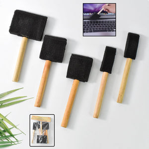 Multipurpose Sponge Brushes for Painting with Wooden Handles Variety Bazaar