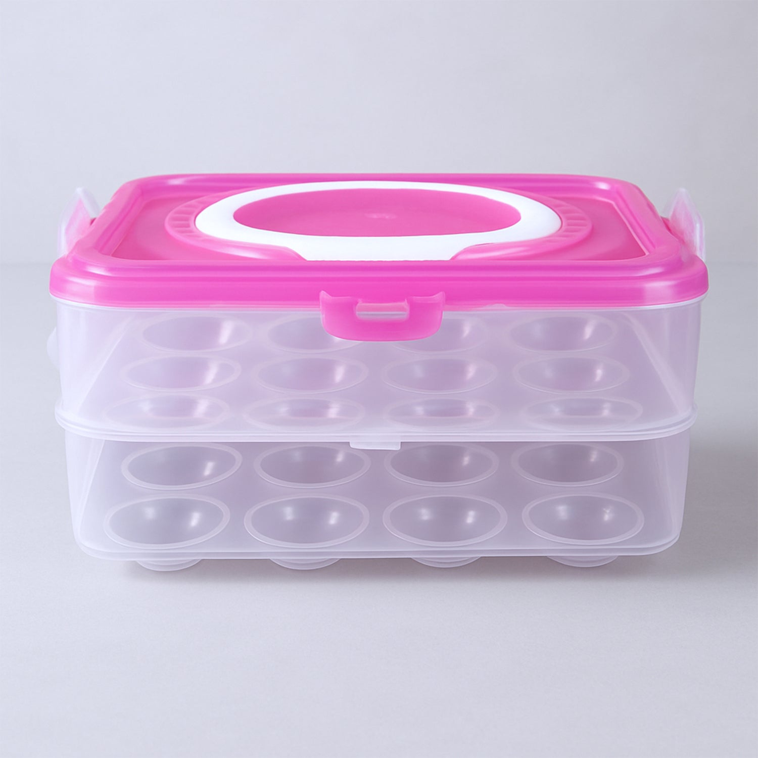 Double Layer 24 Grid Egg Storage Box for Egg Storage Container Variety Bazaar
