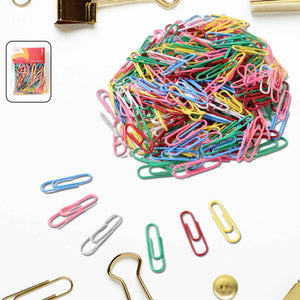 Multicolor-Coated Paper Clips Approx (250Pc Set)