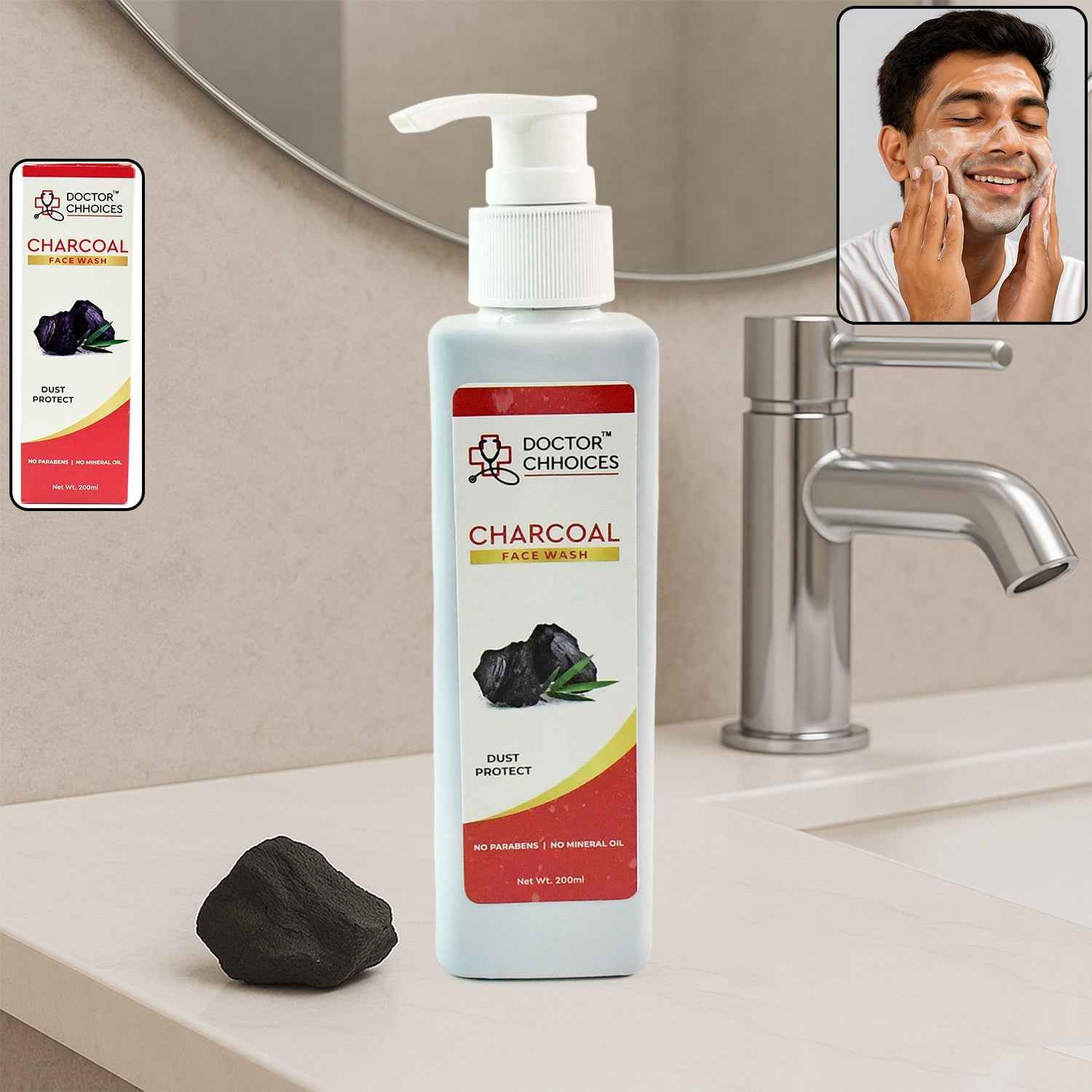 Doctor Chhoices / Choices Charcoal Face Wash – 200ml (1 Pc)