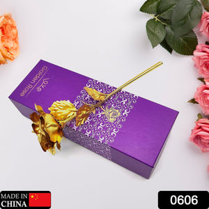 Luxury Decorative Gold Plated Artificial Golden Rose with Premium Box Variety Bazaar