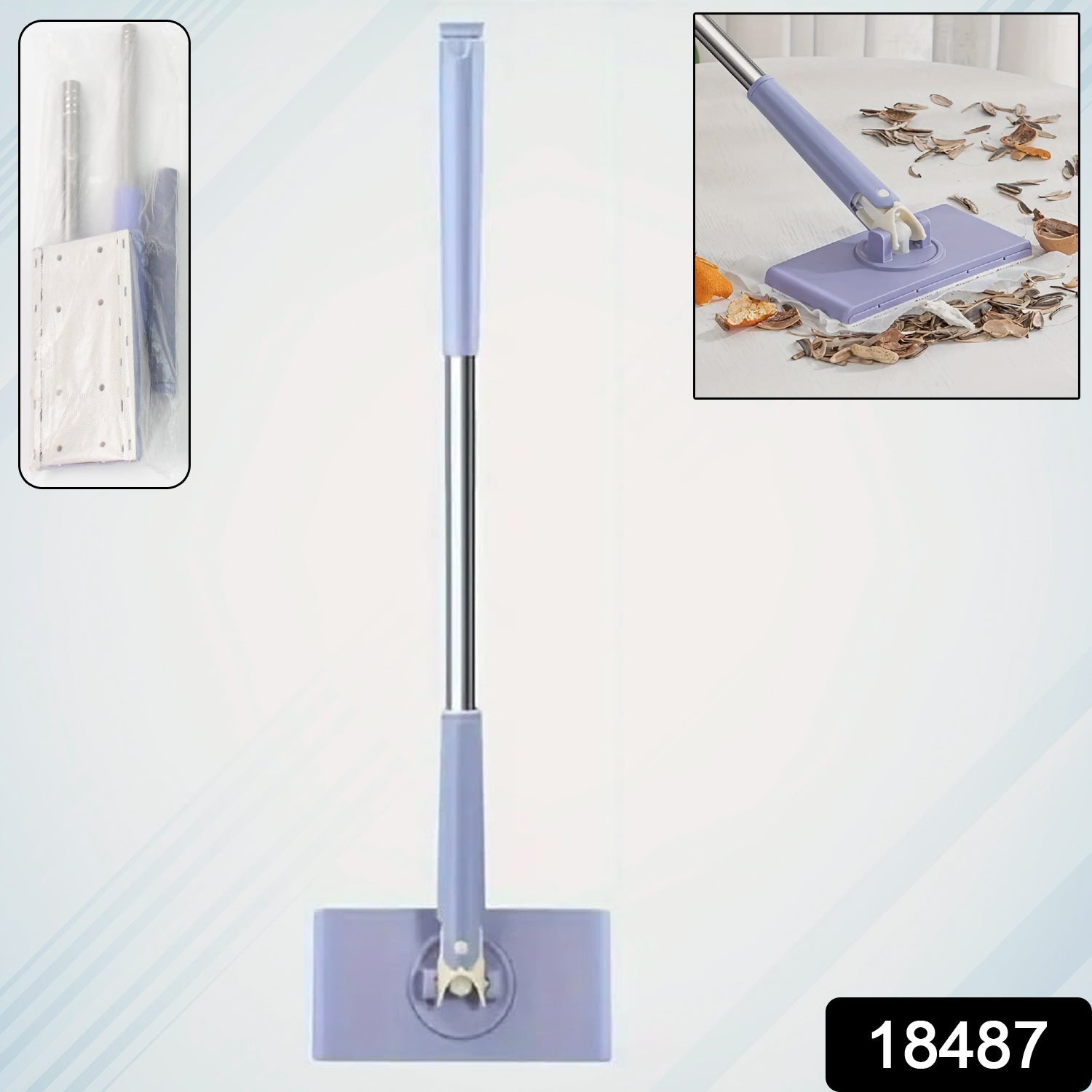 Automatic Cloth Changing Mini Mop with Push Pull Cloth Changing Handle (1 Pc) Variety Bazaar