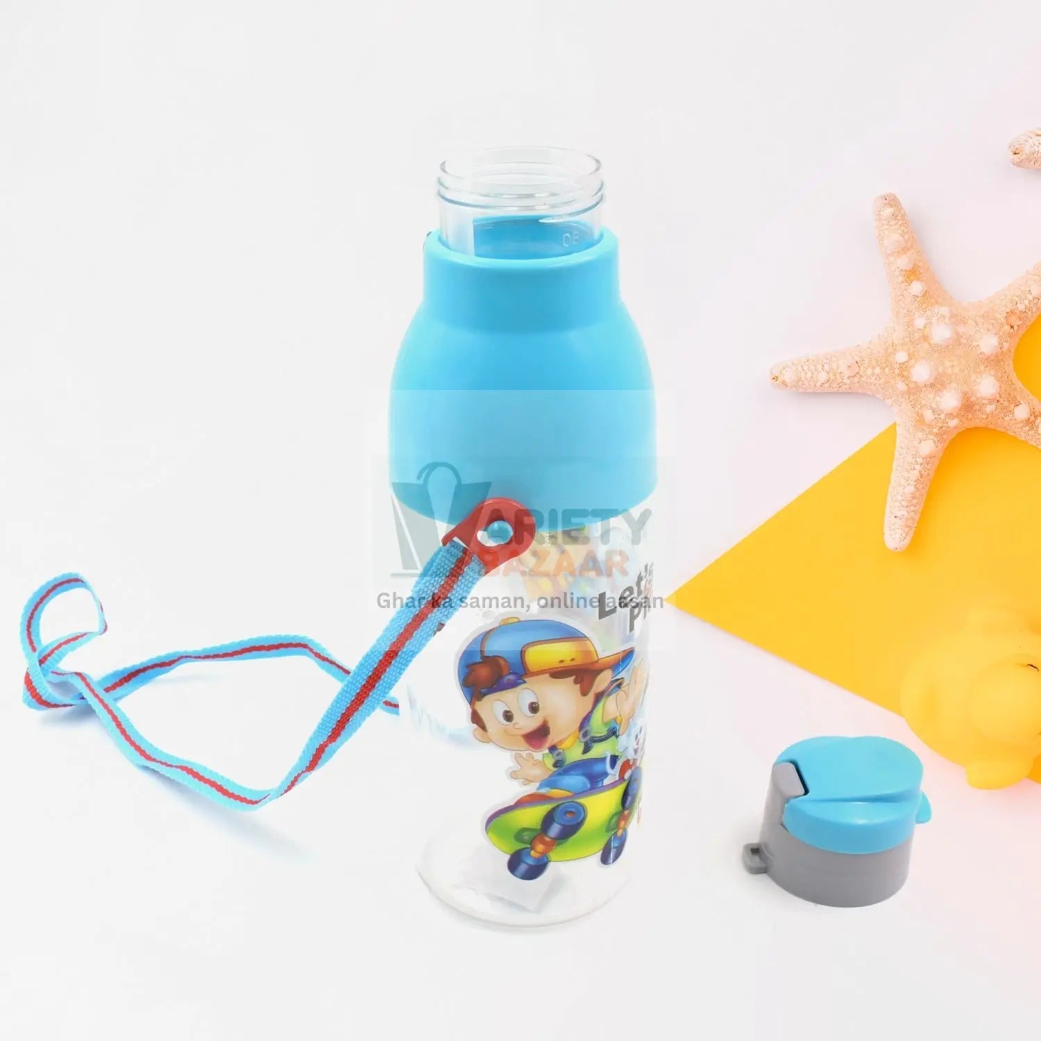 0273 Plastic Tranparent Sports Insulated Water Bottle with Dori & Straw Easy to Carry High Quality Water Bottle, BPA-Free & Leak-Proof! for Kids' School, For Fridge, Office, Sports, School, Gym, Yoga (1 Pc 900ML) Travel Sahayak