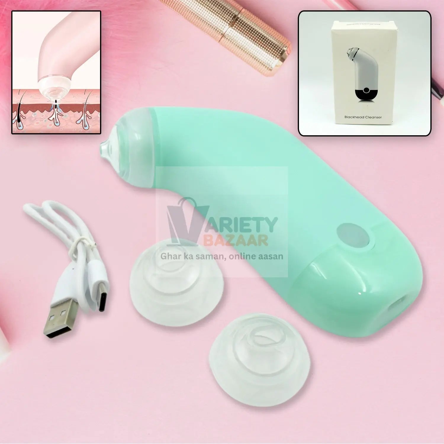 0288 Vacuum Blackhead Machine, Reduce Spot Mini Handheld Lifting Massage Facial Blackhead Remover For Skin Care (1 Pc) Travel Sahayak