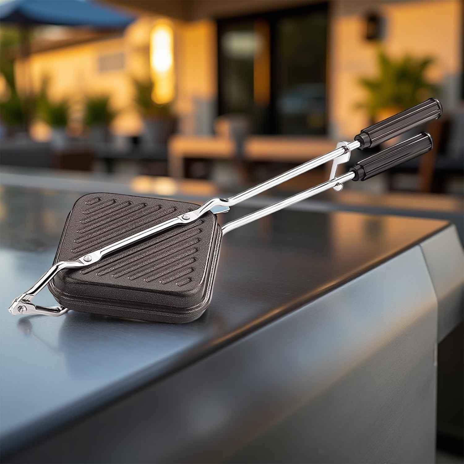 Apex Heavy Gauge Aluminium Grill Sandwich Toaster