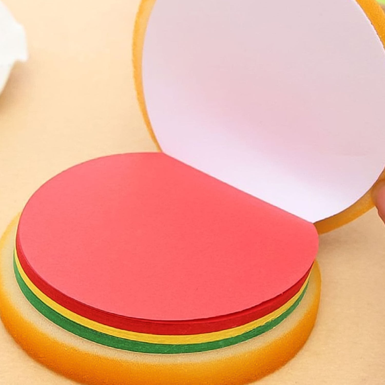 Burger Shaped Note / Sticky Notes / Memo Notes, Unique Mini Notes (Multicolor) Variety Bazaar
