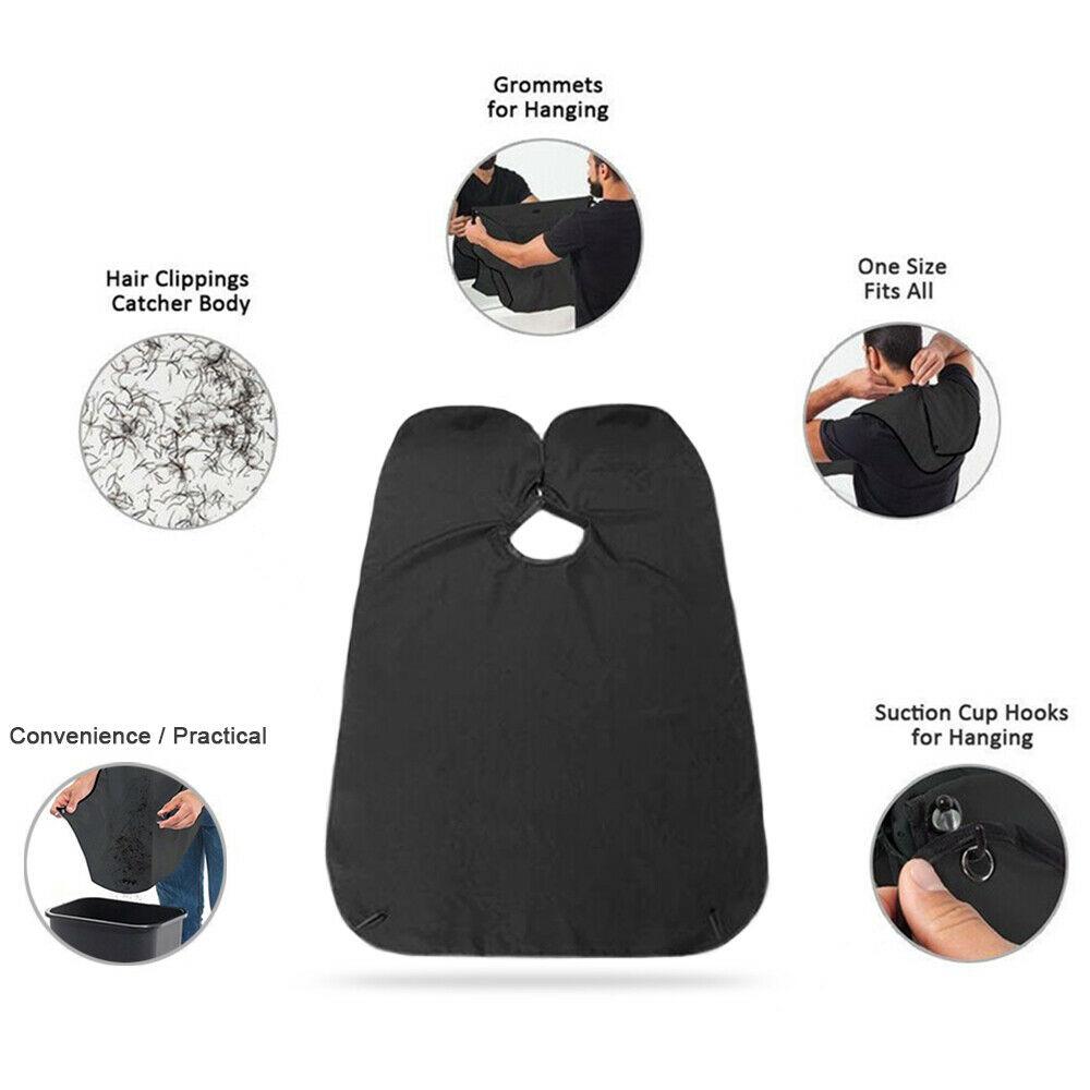 Black Beard Apron Hair Clippings Catcher Grooming Bib Variety Bazaar