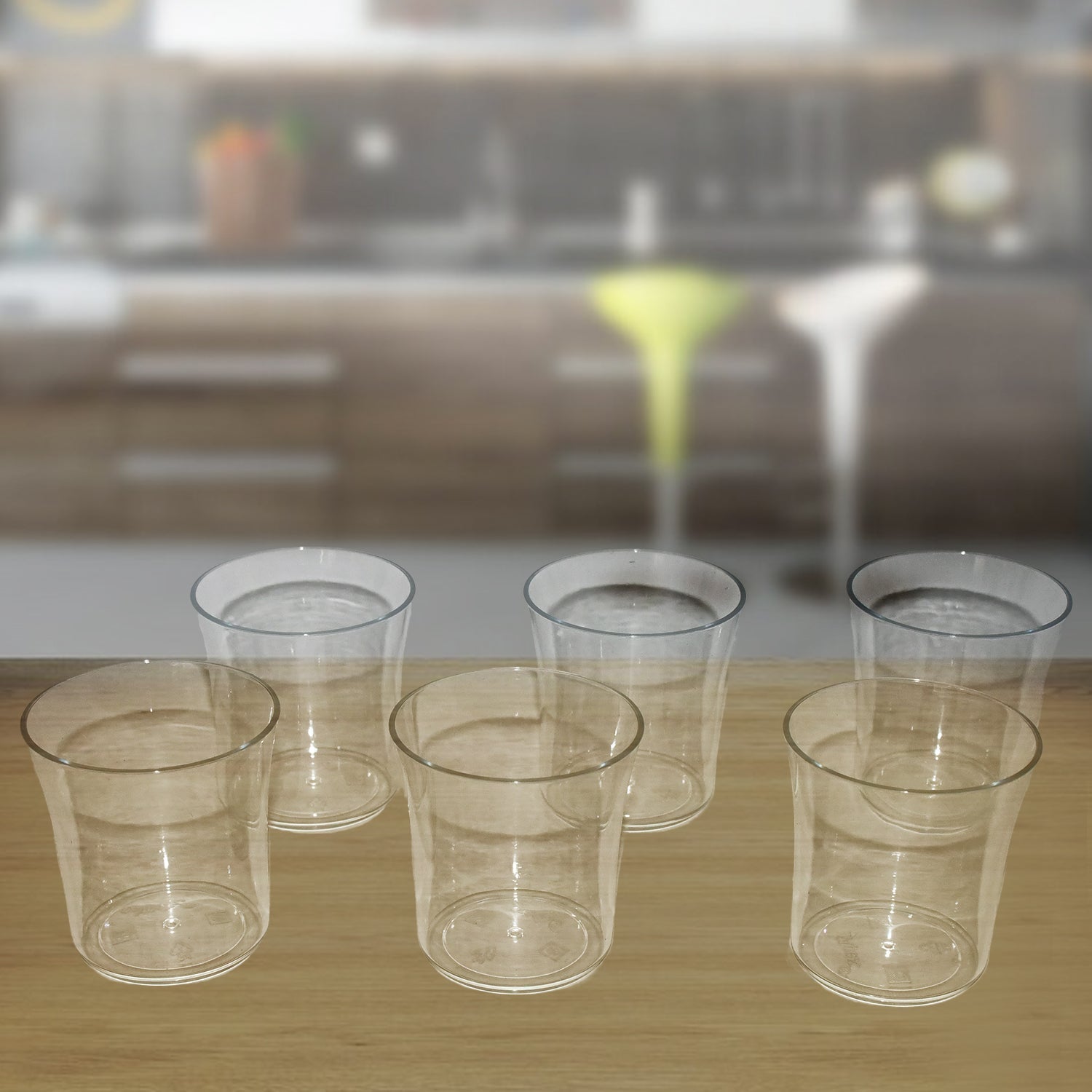 Apex Welcome Plastic Glass Set for Daily Use – Set of 6 Variety Bazaar