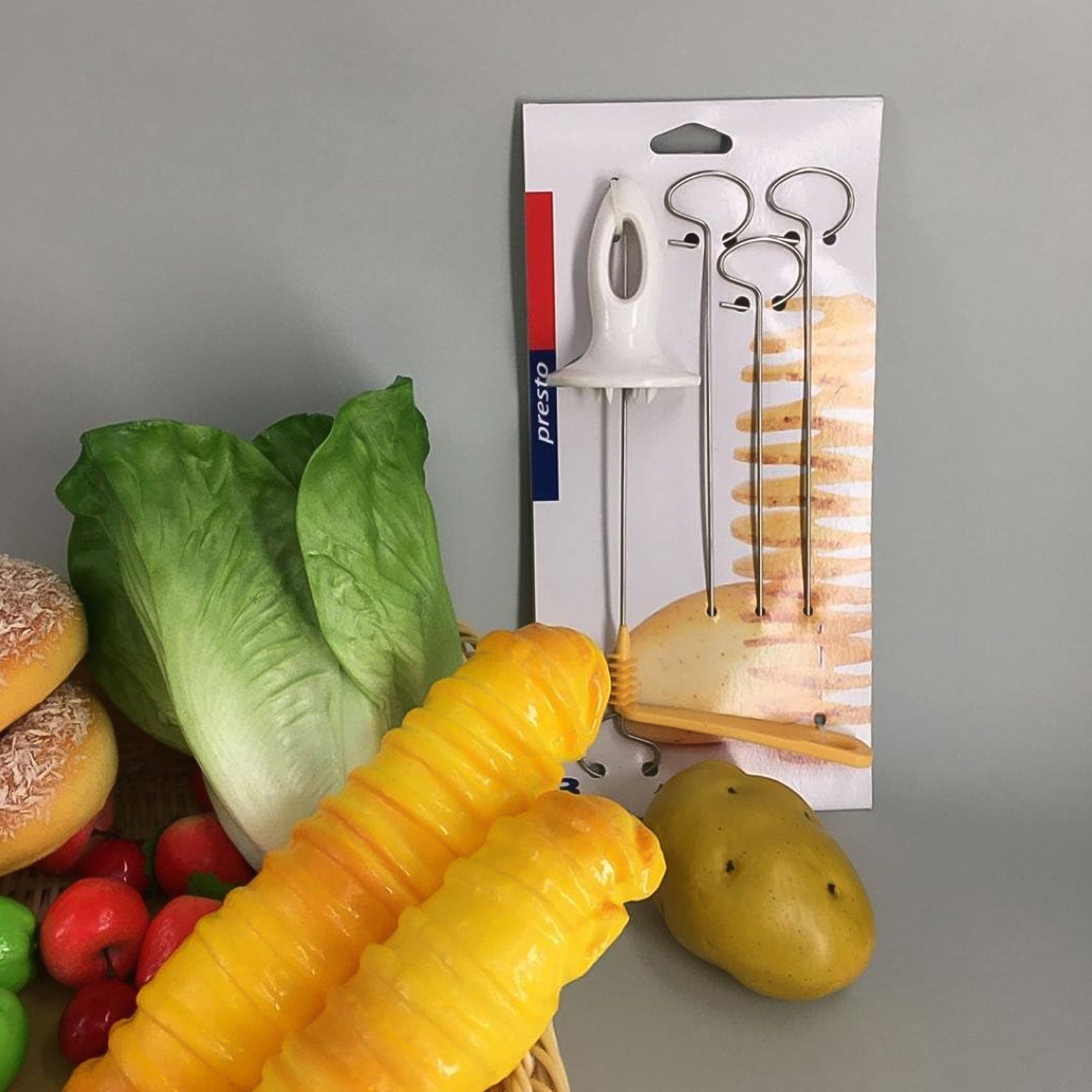 1 Set Potato Spiral Cutter, Potato Twister (4 Spits) Variety Bazaar
