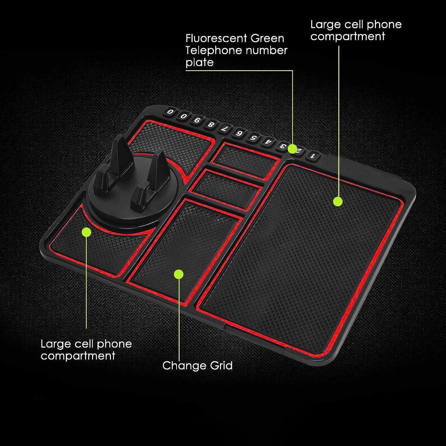 Car Dashboard Mat & Mobile Phone Holder Mount Variety Bazaar