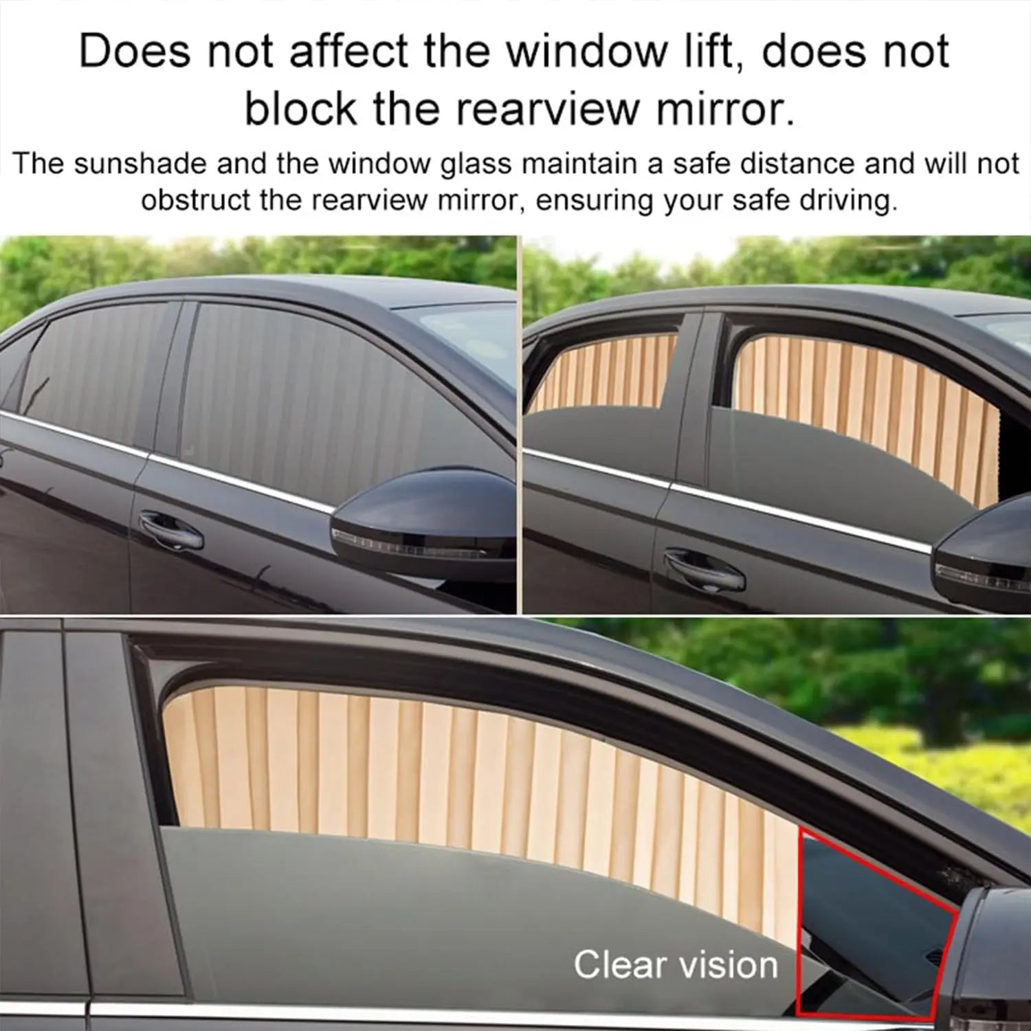 7498 Car Curtain Slat Folding Window Sunshade Magnetic Car Side Window Sun Shade Slider - varietybazaar.co.in