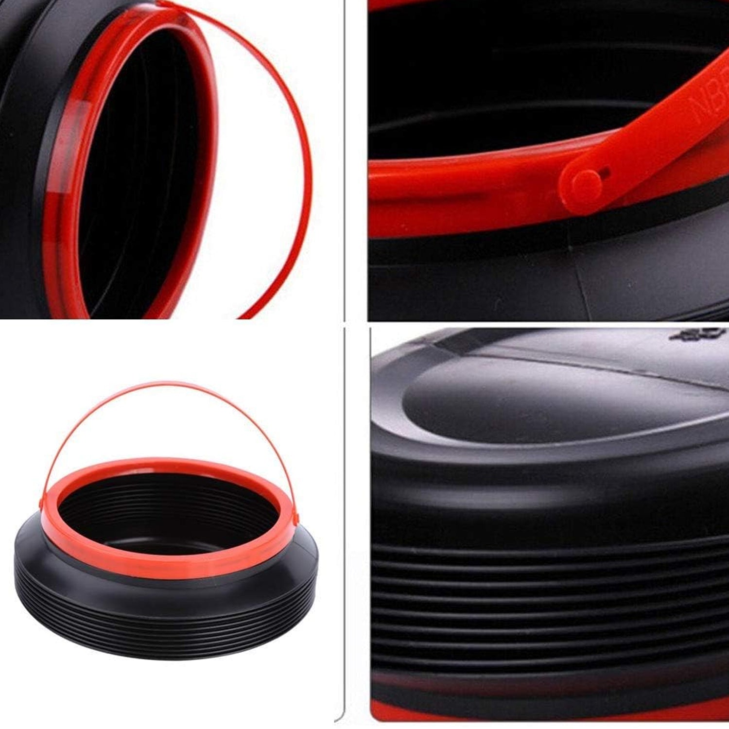 Foldable Storage Bucket, Water Container & Dustbin Multiuse bucket ( red ) Variety Bazaar