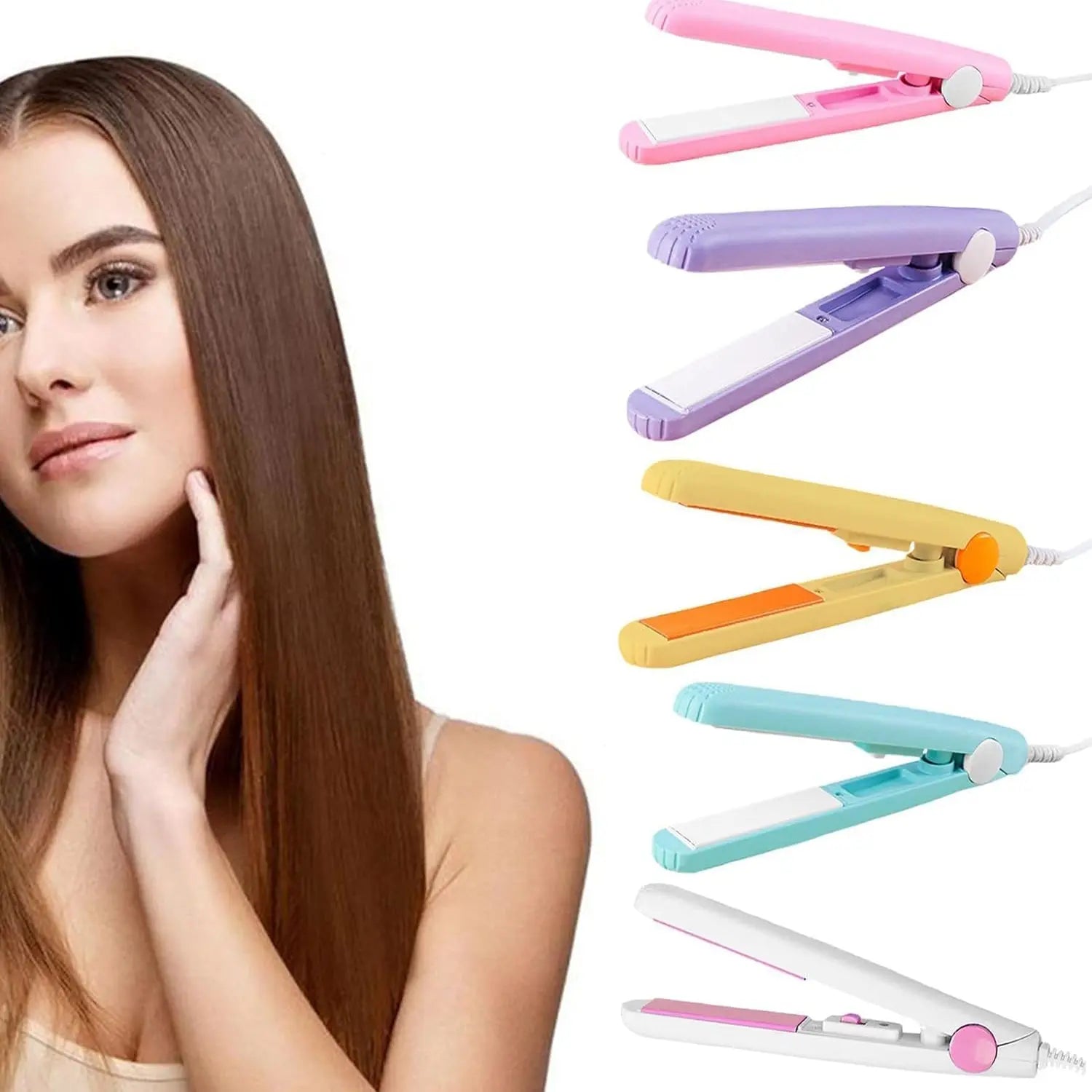 Beauty and Personal Care Professional Ceramic Plate Mini Hair Styler Straightener and Curler - varietybazaar.co.in