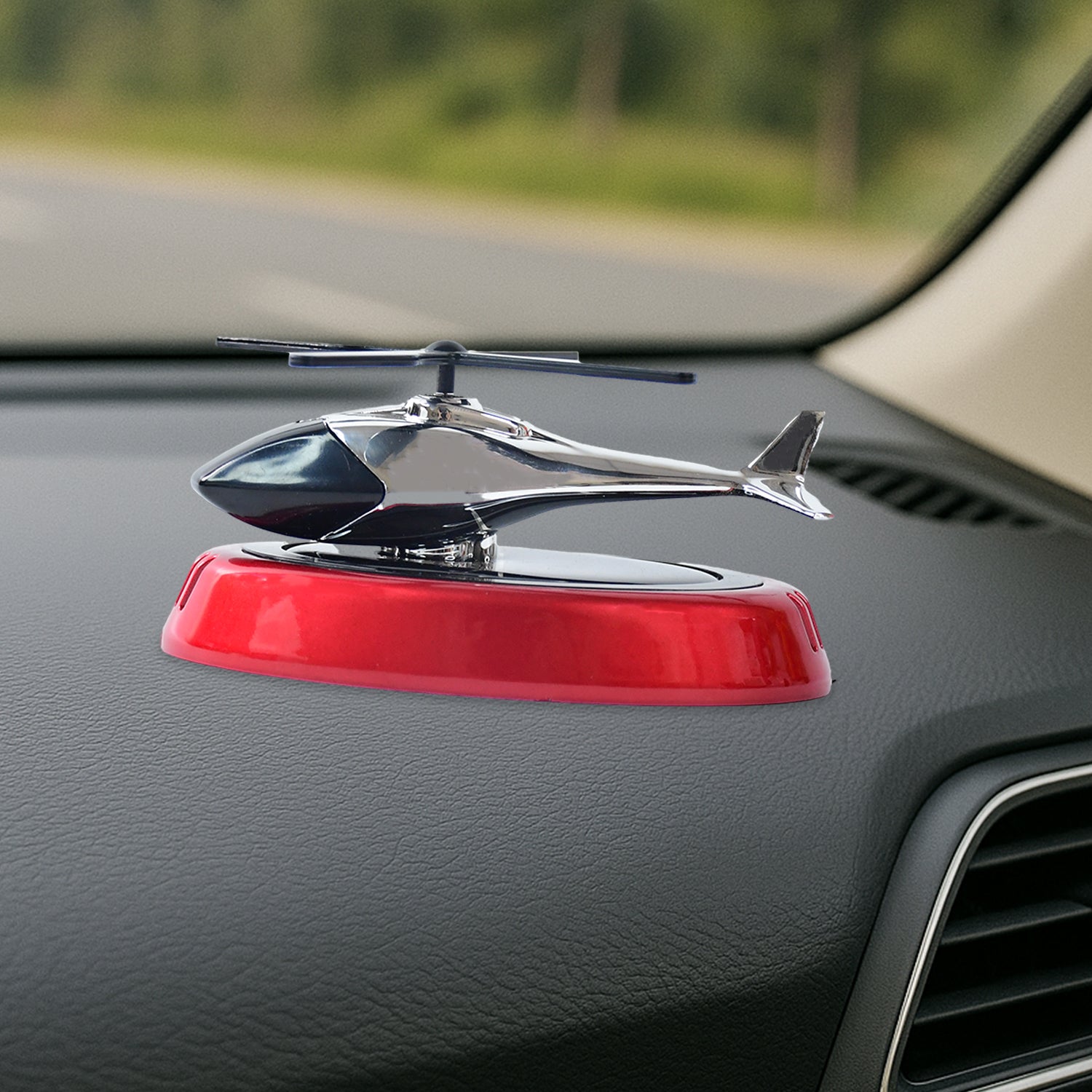 Solar-Powered Rotating Helicopter Car Air Freshener Variety Bazaar