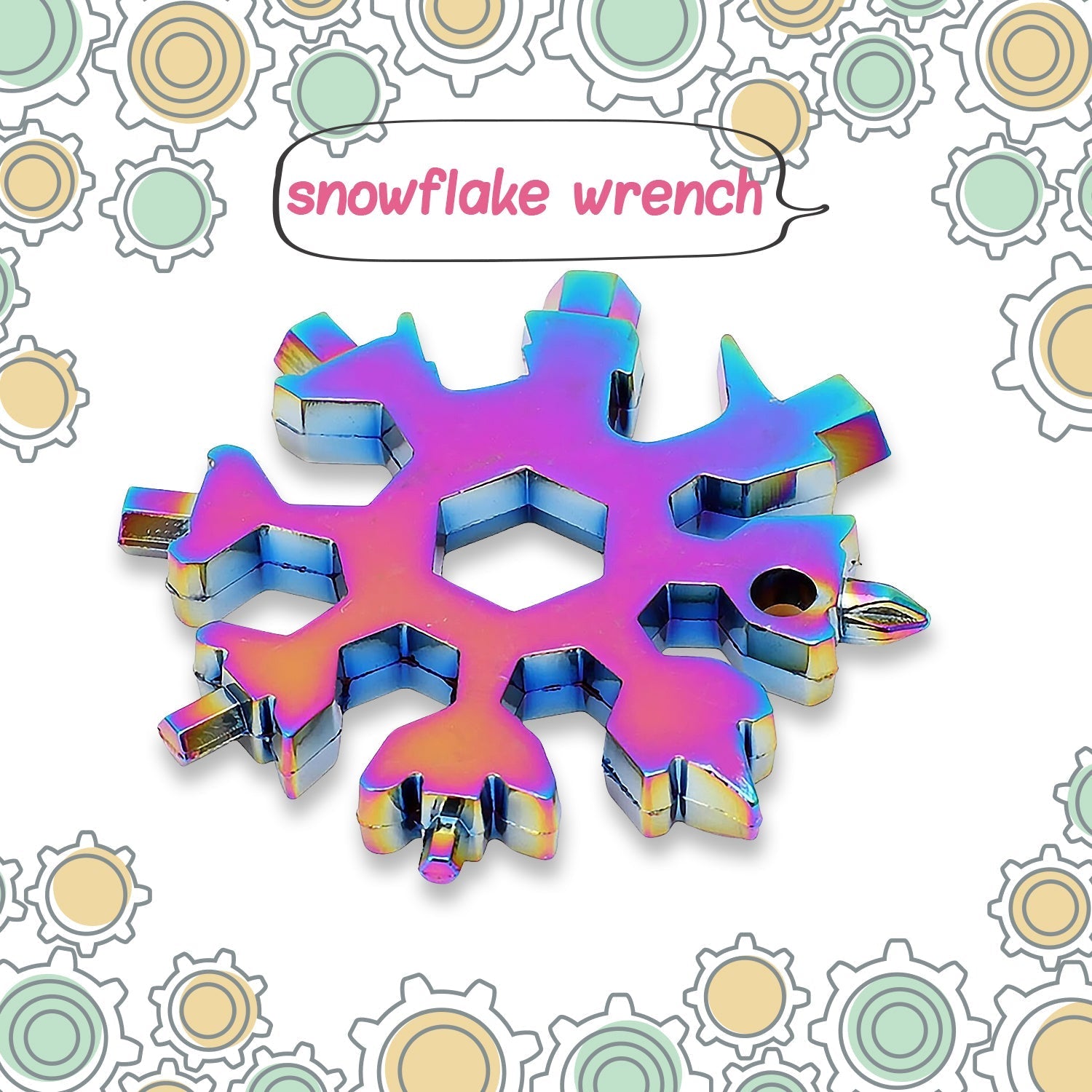 Durable & Portable 18-in-1 Snowflake Multi-Tool – Bottle Opener, Screwdriver & Wrench Kit Variety Bazaar