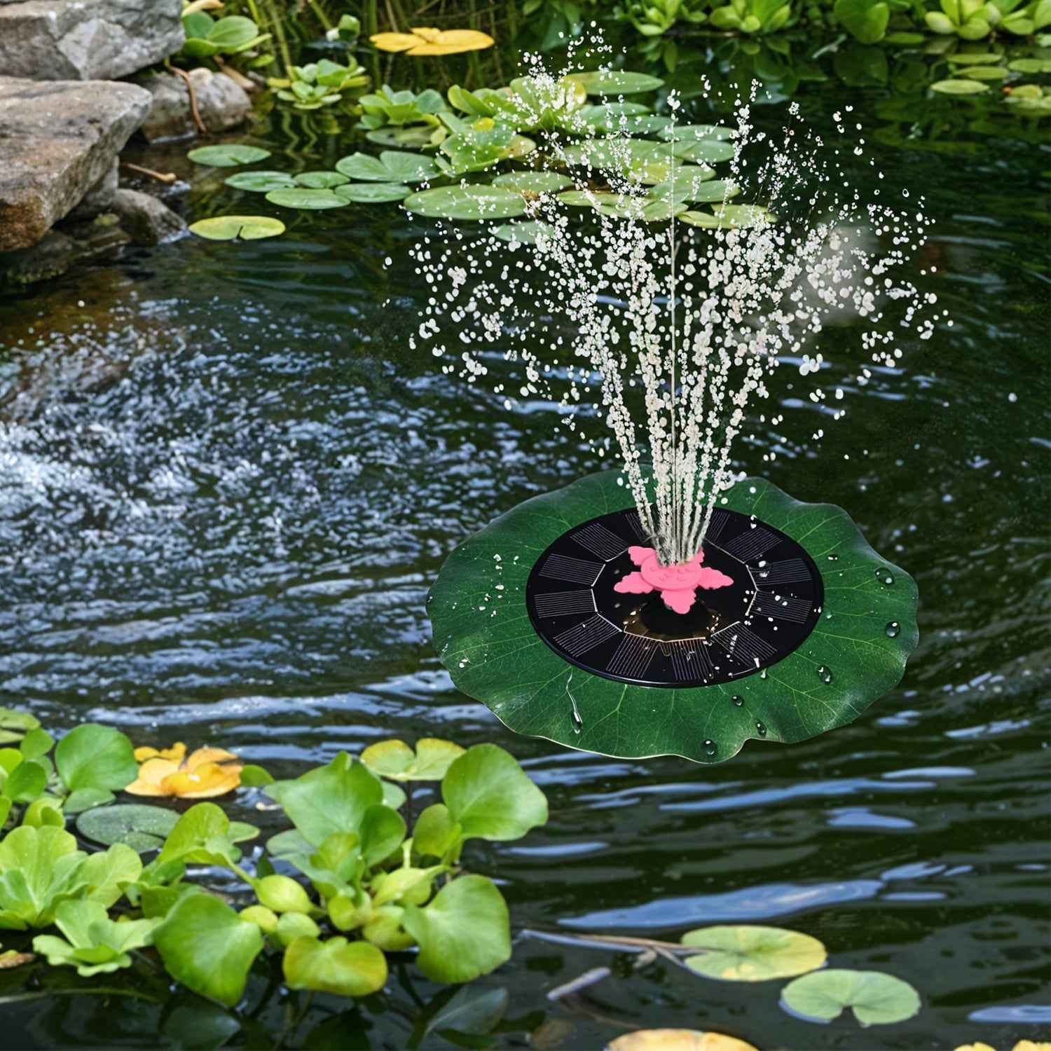 Decorative Solar-Powered Floating Water Fountain Pump