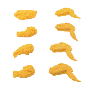Cute Chicken Wing & Leg Erasers for Kids & Students (8 Pc Set) Variety Bazaar
