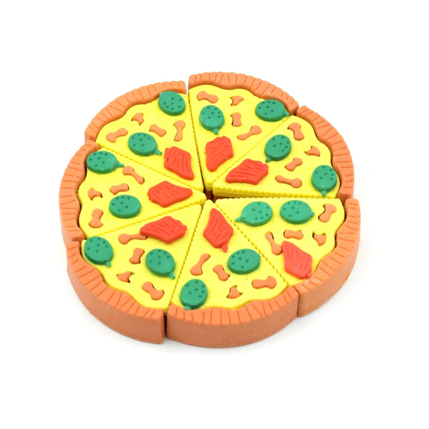 3D Pizza Slices Eraser Set – Fancy & Colorful Stationery for Kids & Gifts (7 slice) Variety Bazaar