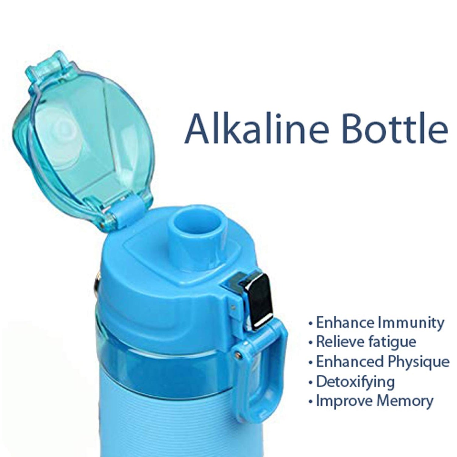 Alkaline Water Bottle, with Food Grade Plastic, Stylish and Portable (Particulates not included) Variety Bazaar
