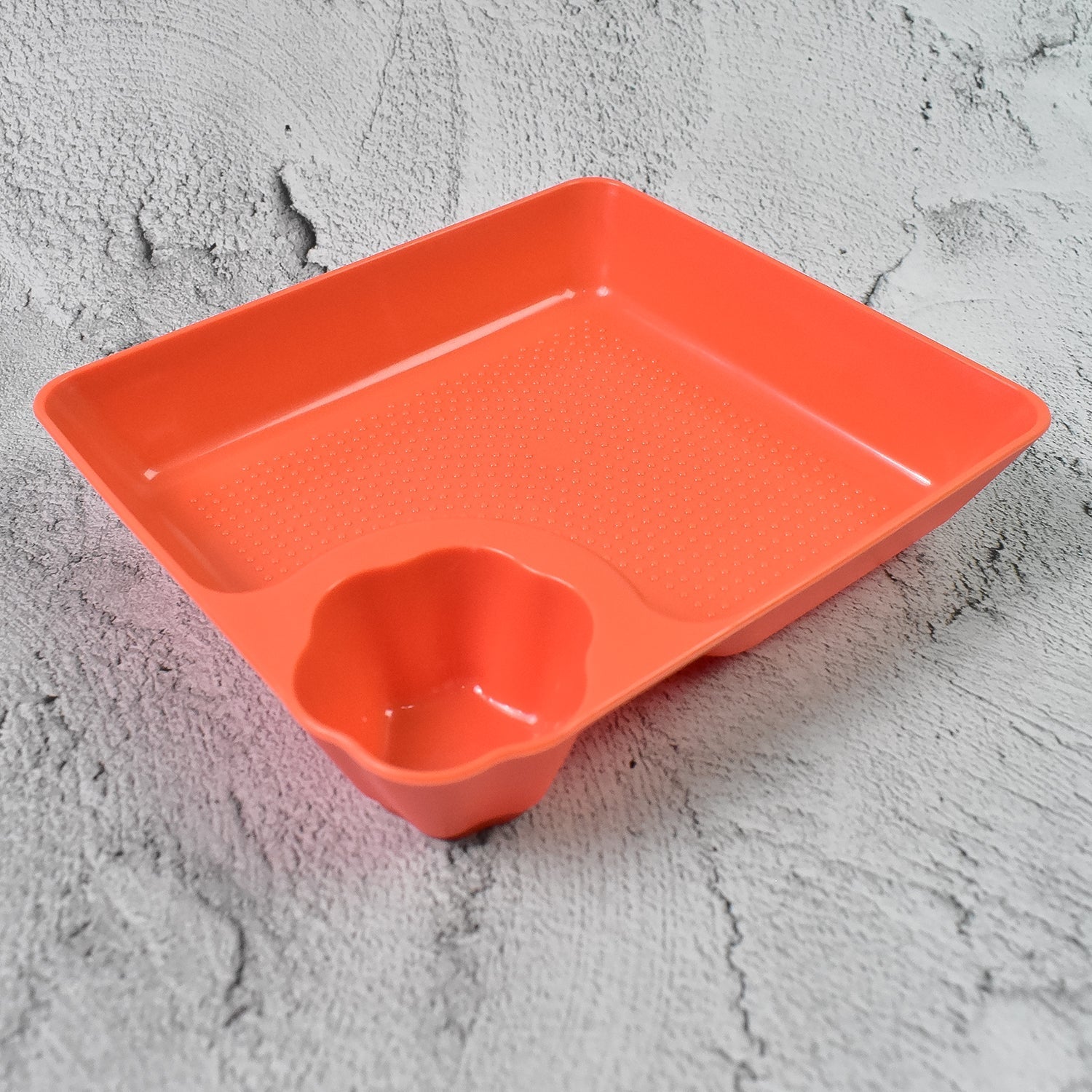 Plastic Plates with Dipping Saucer & Round Dip Part (1 Pc / 18×16 Cm / 1 Pc) Variety Bazaar