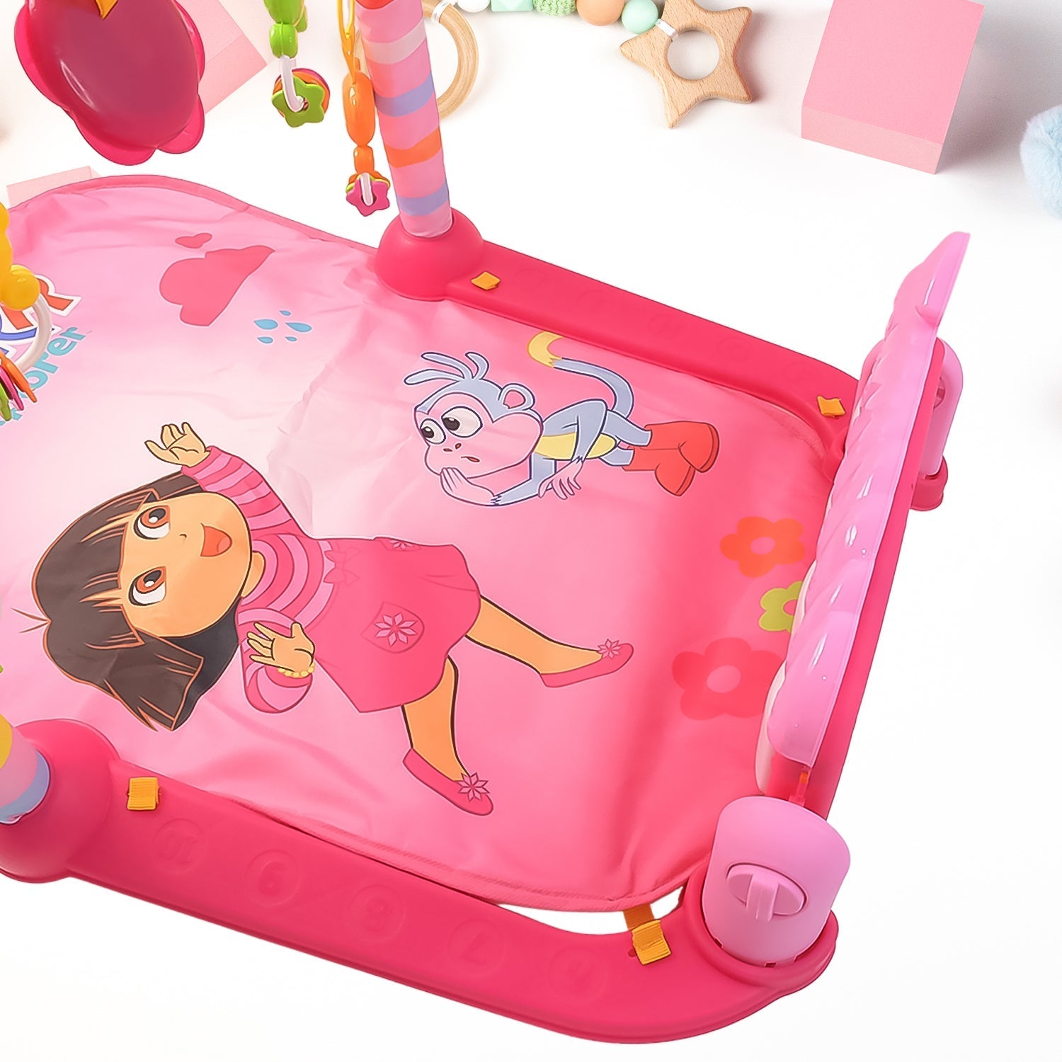 2in1 Baby Kick and Play Piano Gym Mat & Fitness Rack (1 Set) Variety Bazaar