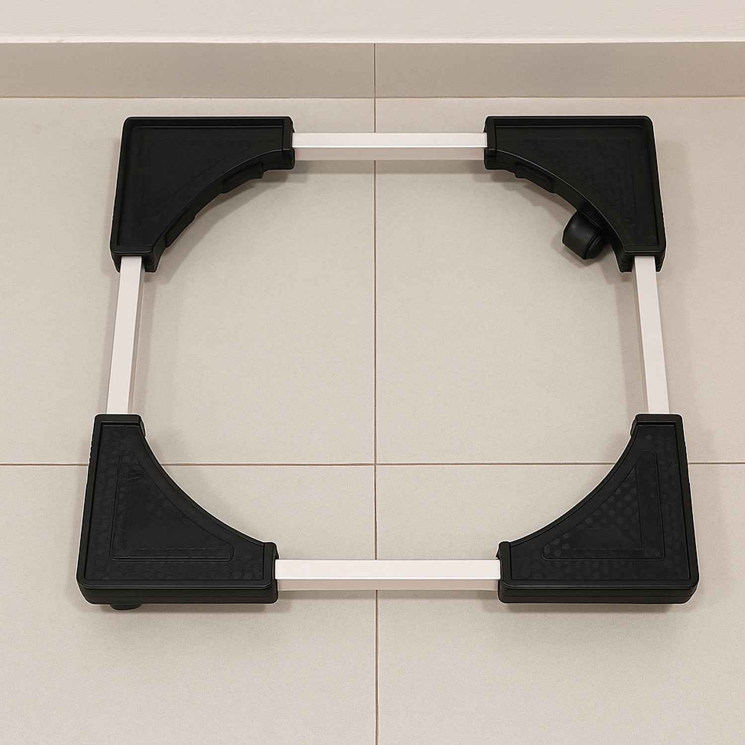 Adjustable Heavy-Duty Fridge and Washing Machine Stand Base Trolley 50x50 cm
