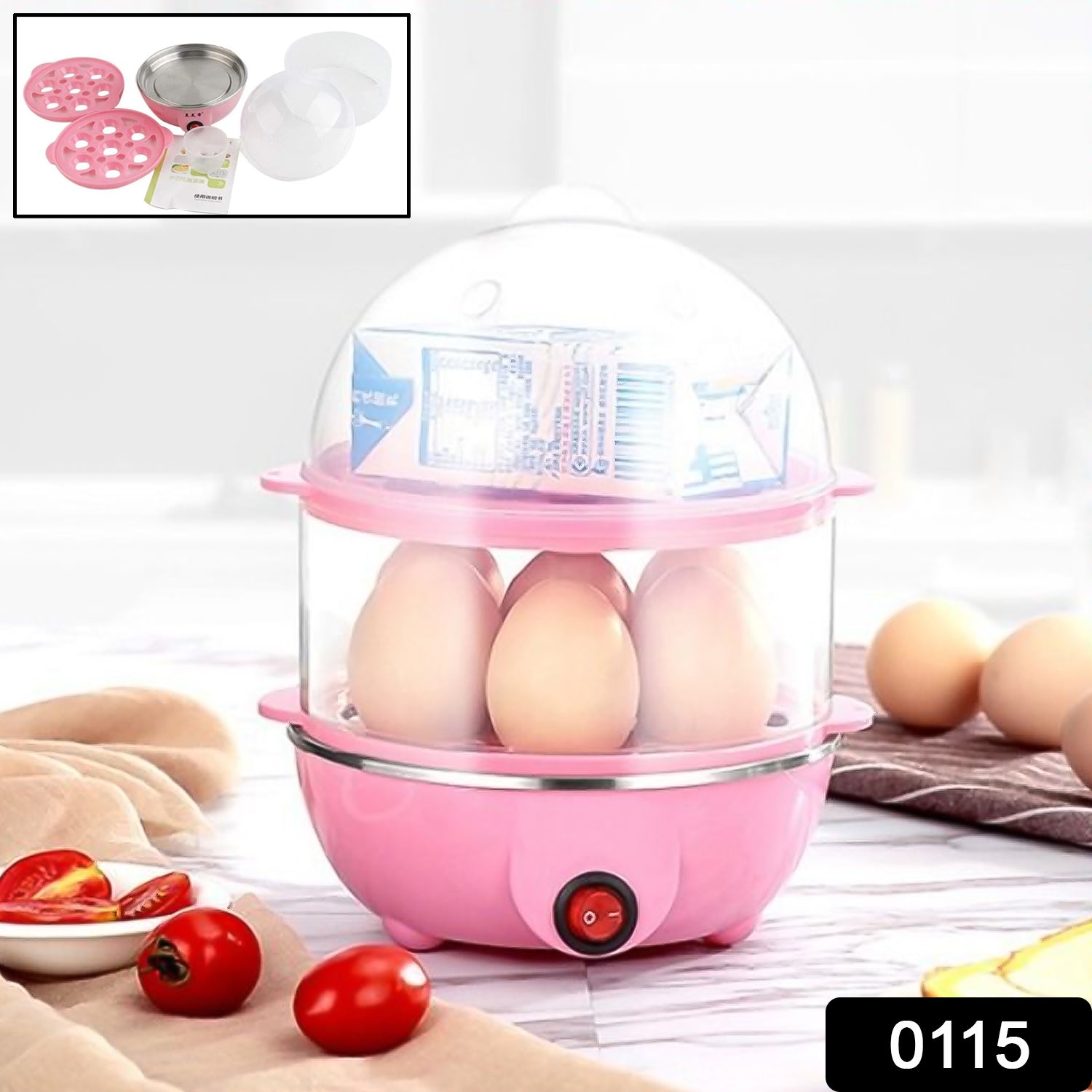 Egg Boiler / Poacher / Cooker / Electric Steamer (2 Layer) Variety Bazaar