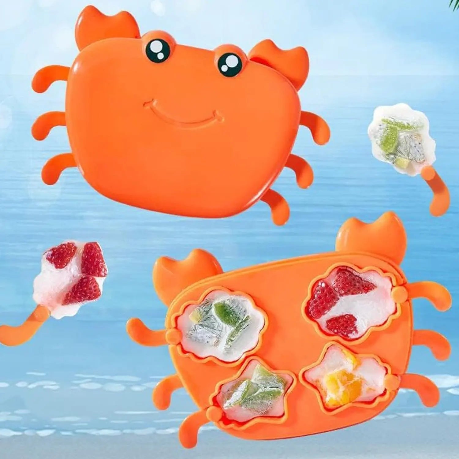 5532 Crab Ice Mold Household Ice Cream Mold Popsicle Mold Silicone Ice Cream Popsicle Children's Ice Box Popsicle Box (1 Pc) - varietybazaar.co.in